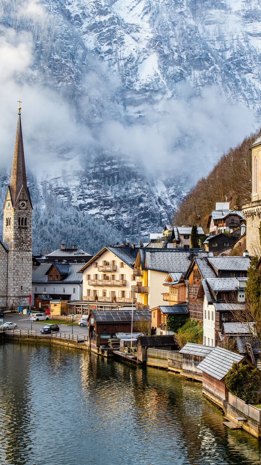 1080x1920 Hallstatt Австрия Обои - Обои Пещера