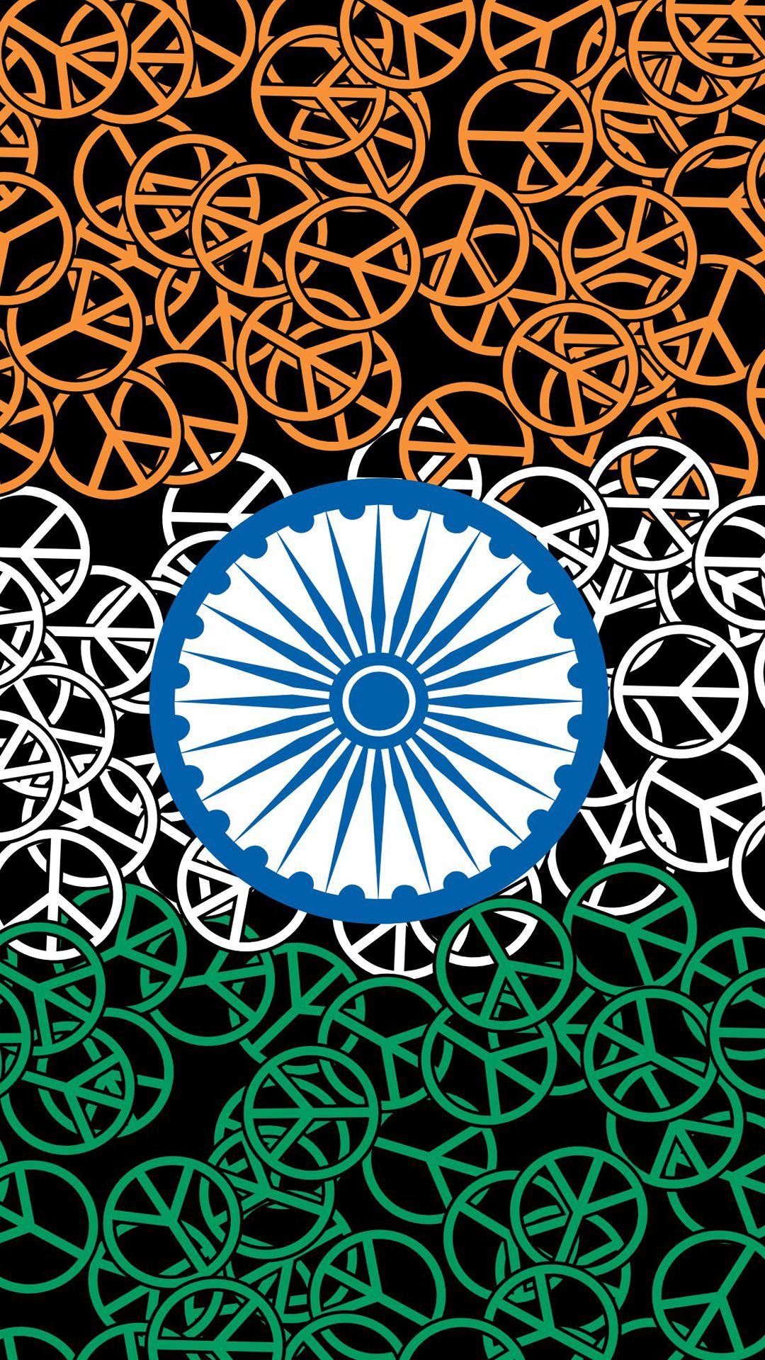1080x1920  India Flag for Mobile Phone Обои 05 из 17 - Абстрактный флаг с символом мира - HD обои | Обои Скачать | Обои с высоким разрешением | Флаг Индии Обои с индийским флагом Индийский флаг