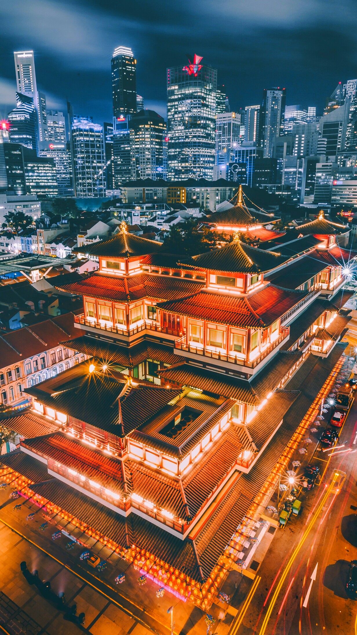 1232x2190  Singapore | Городской пейзаж Священные здания City