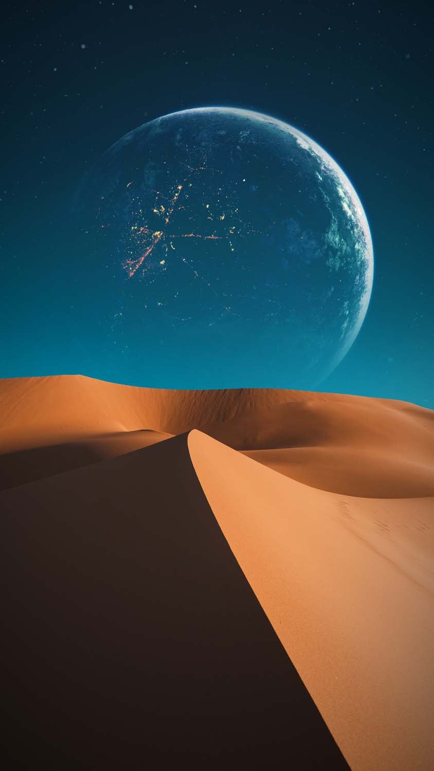 844x1500  Вид Земли из Space Desert Wallpaper HD - обои для iPhone: обои для iPhone