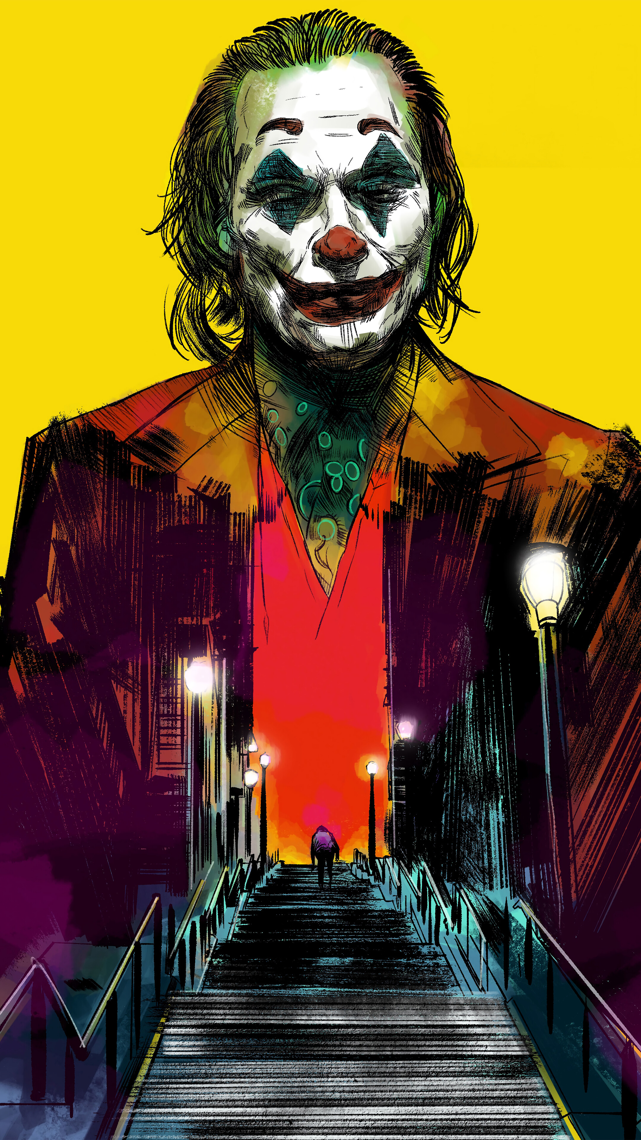 2160x3840  326629 Joker, 2019, плакат, Хоакин Феникс HD - Редкая галерея HD обои