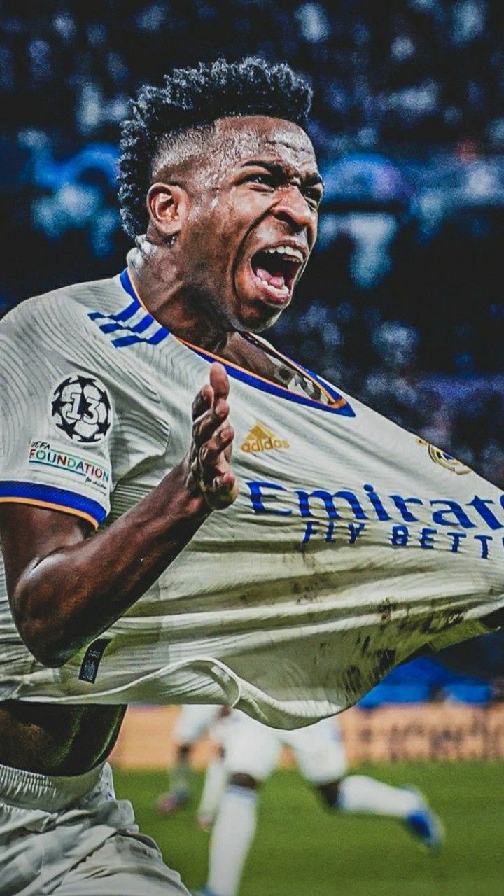 720x1280  Vinicius Junior 🇧🇷 | Fotografía de Fútbol, ​​Fotos de Fútbol, ​​Logotipo del Real Madrid