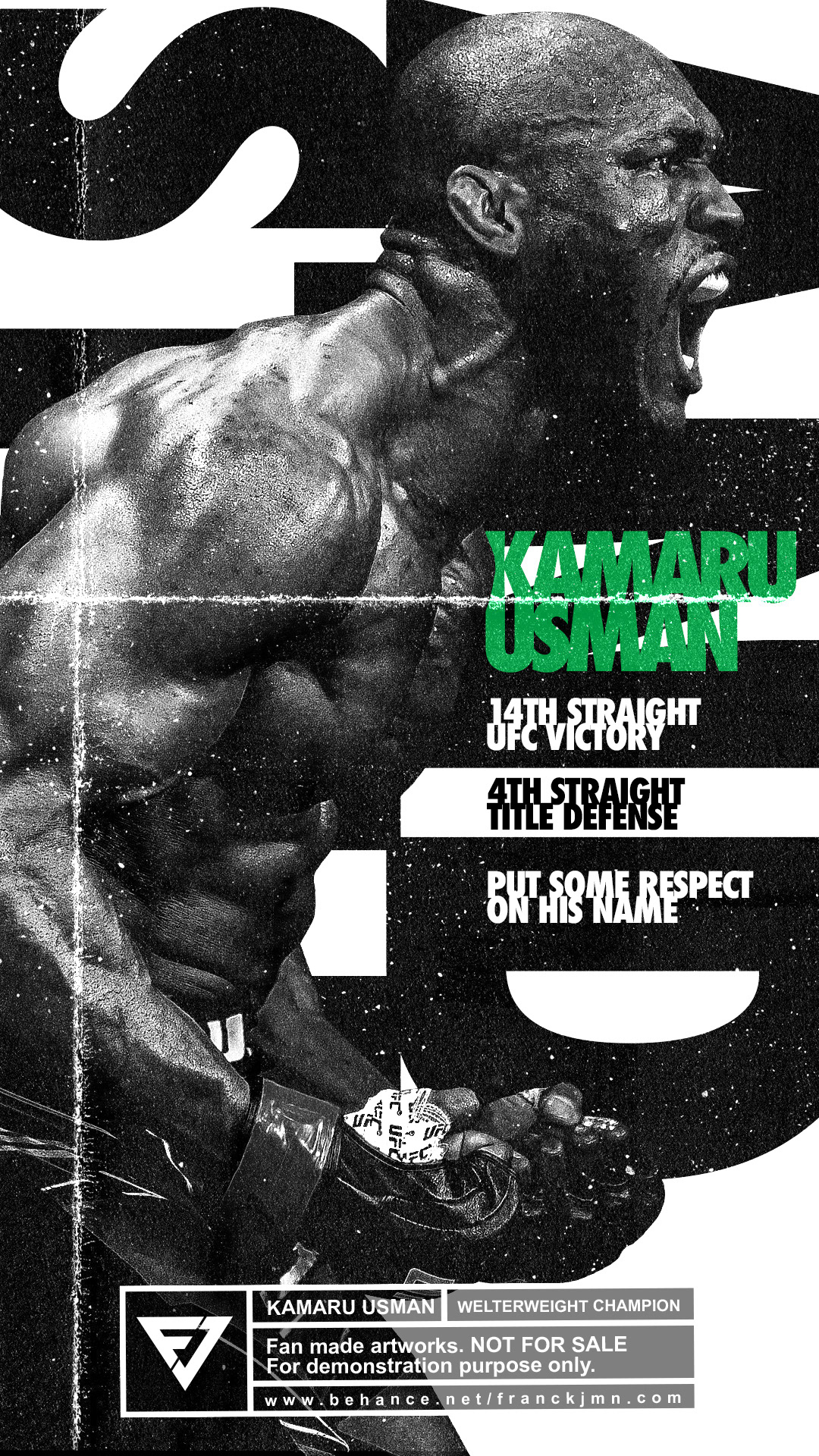 1080x1920  Скачать Kamaru Usman Engage Shorts обои | Wallpapers.com