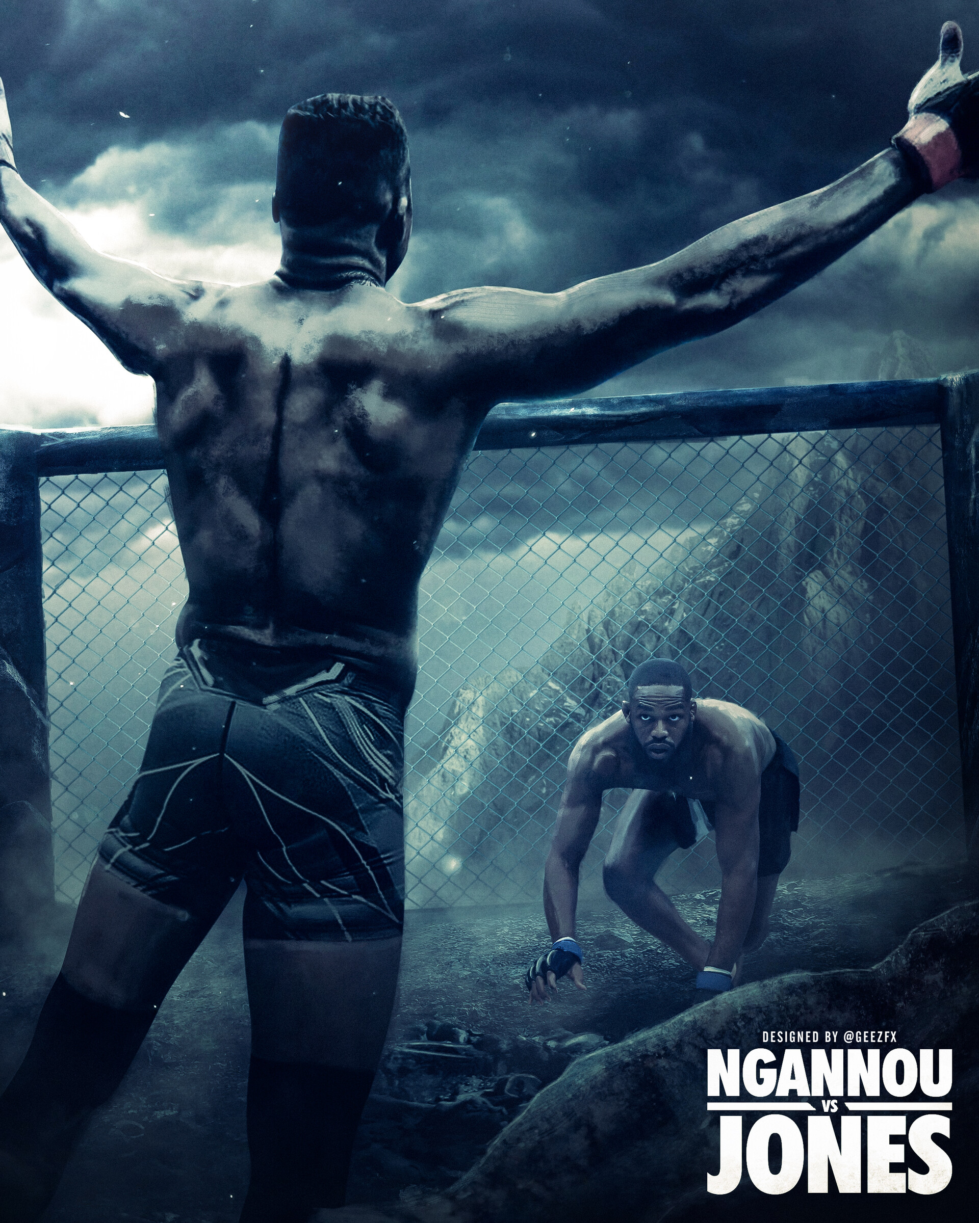 1920x2400  ArtStation - Ngannou vs Jones