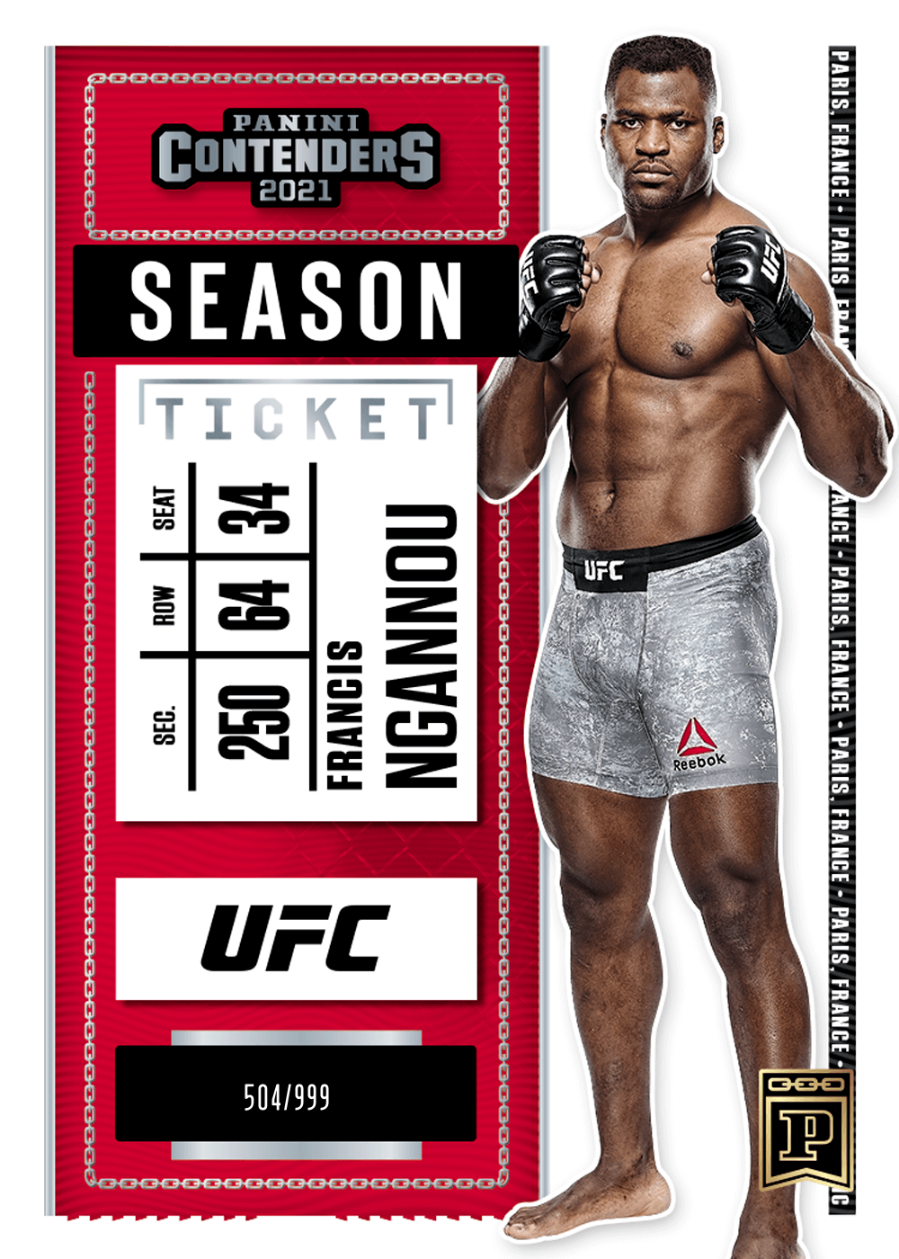 1000x1400  Фрэнсис Нганну 2021 Panini NFT UFC Chronicles Digital Trading Card | Панини Америка