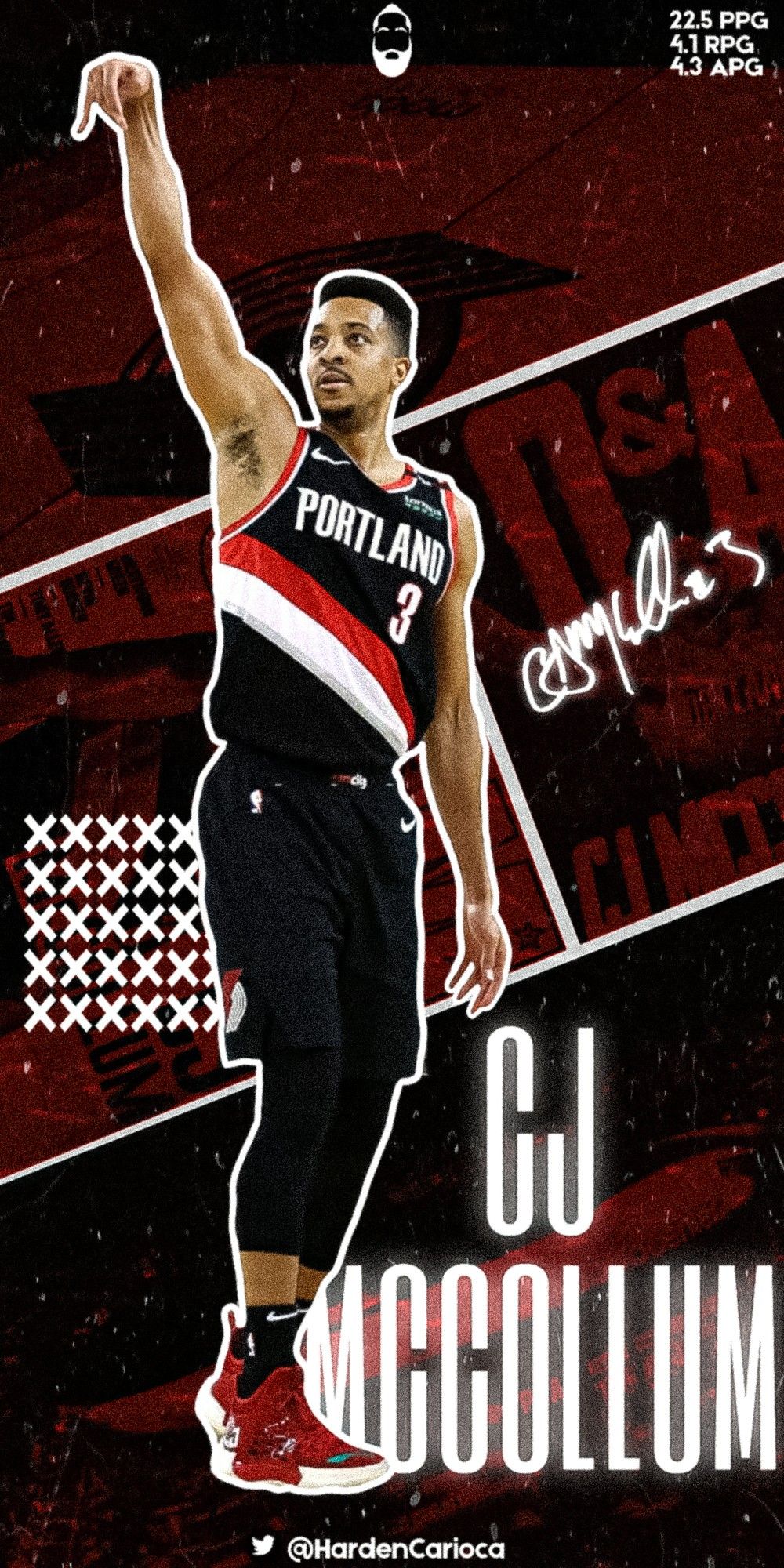 1000x2000  CJ McCollum Wallpaper - Portland Trail Blazers | Twitter: @hardencarioca | Портленд Блейзеры, Портлендские первопроходцы, Трейл Блэйзерс