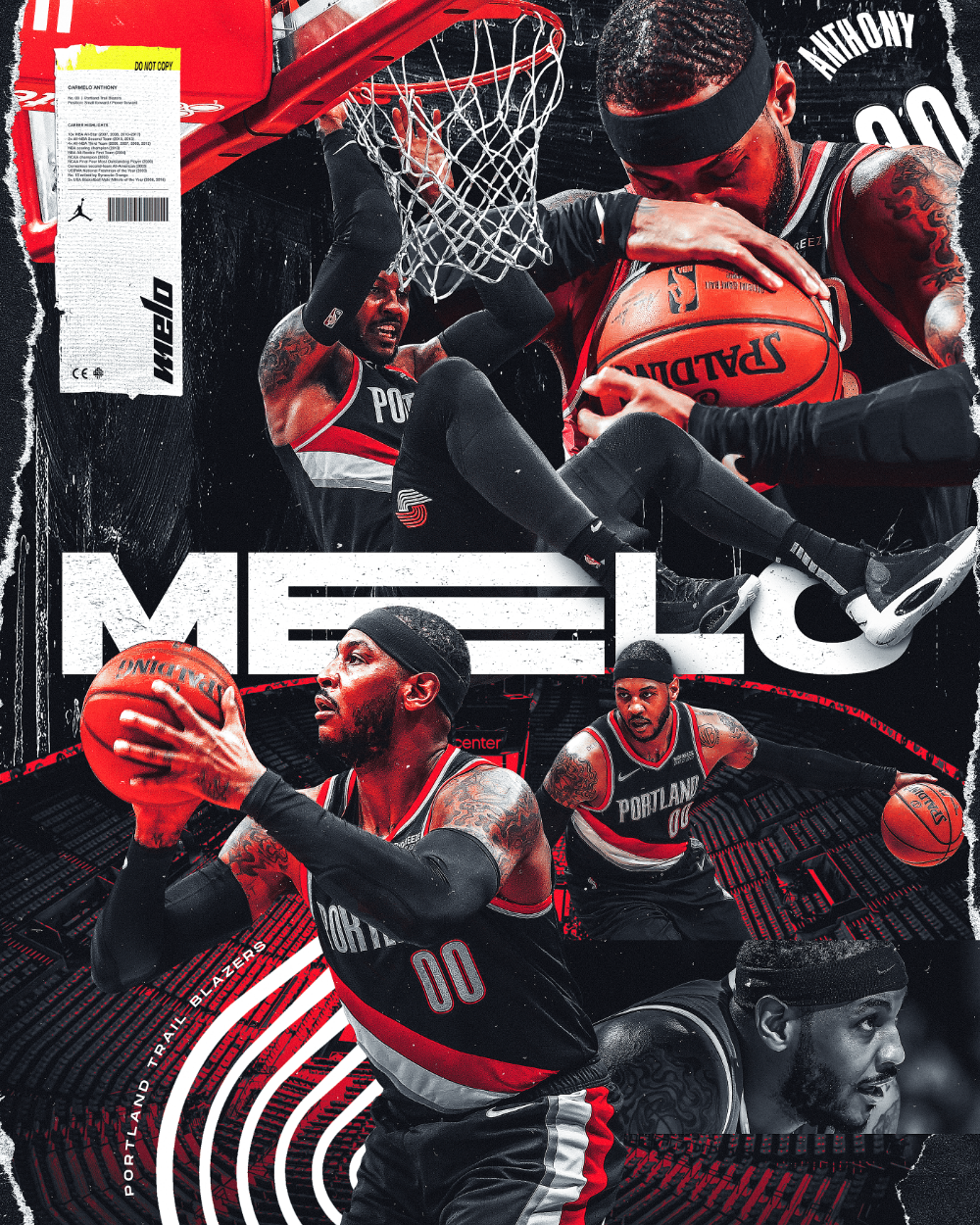 1000x1250  Кармело Энтони | Portland Trail Blazers на Behance | Портлендские первопроходцы, спортивный графический дизайн, вдохновение спортивного дизайна