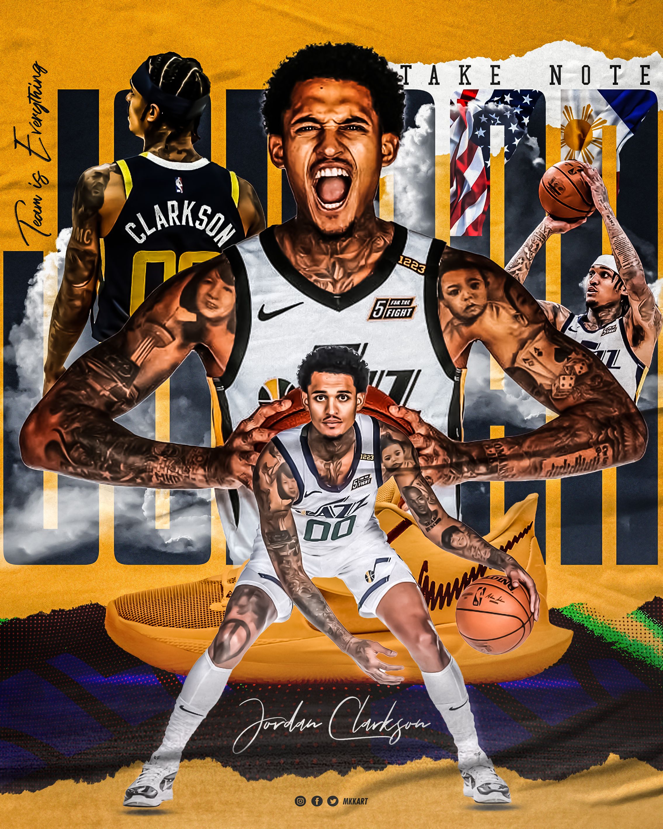 2270x2837  Джордан Кларксон Юта Джазовые обои - пещера обоев