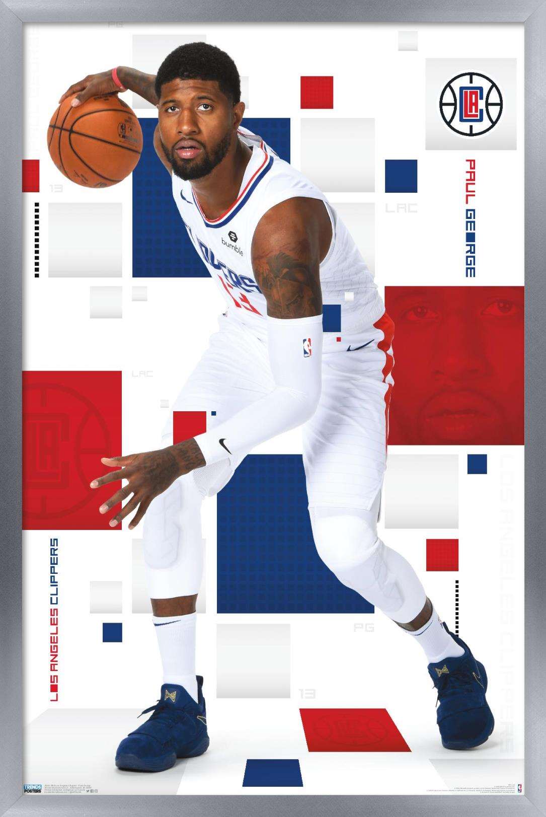 1085x1623  NBA Los Angeles Clippers - Paul George 19 Poster, 22.375 \ "x 34 \