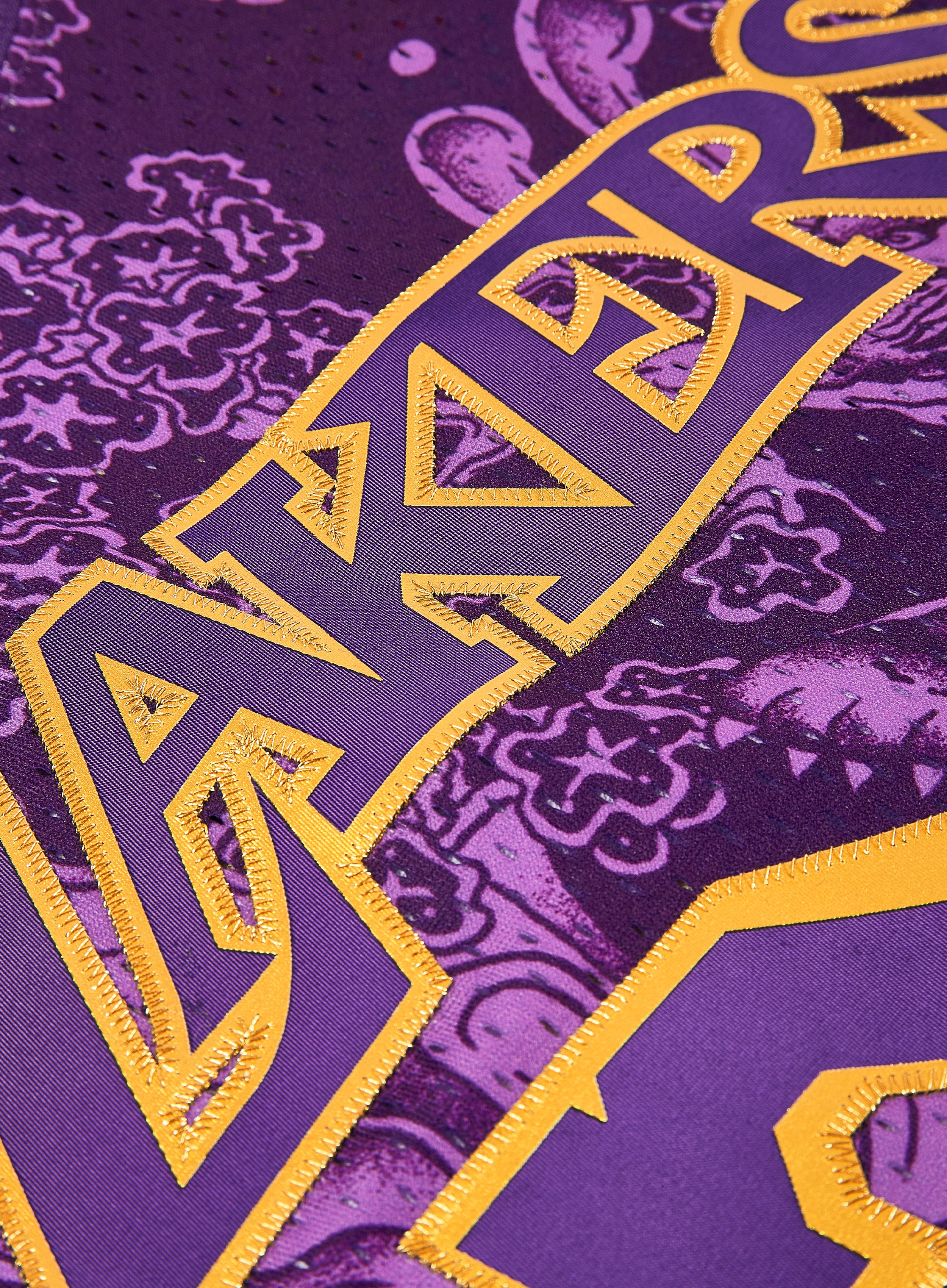 2500x3400  Mitchell \ U0026 Ness CNY 4.0 La Lakers Swingman Jersey Shaquille O'Neal Dark Purple | Spectrum (TFSM1248-LAL96SONDKPR)