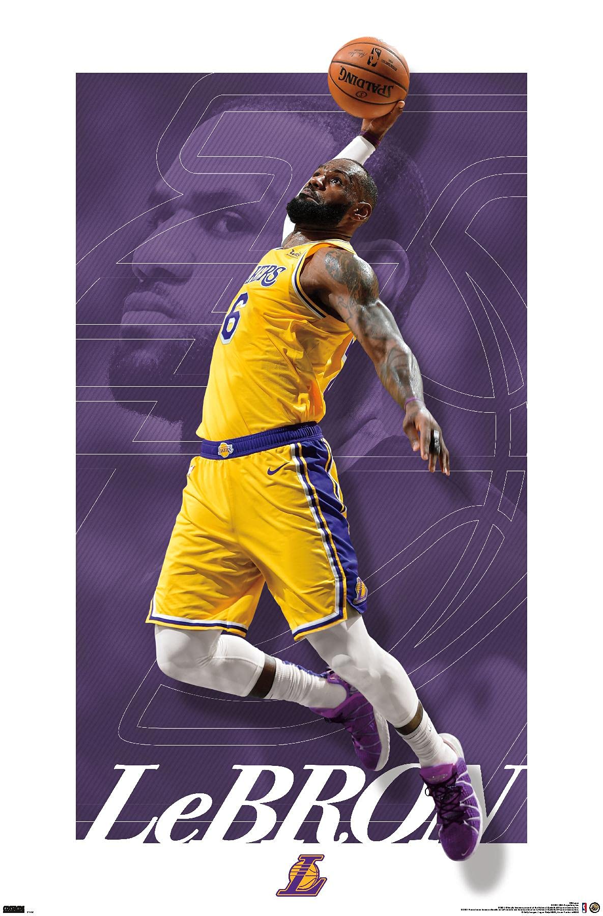 1185x1800  Amazon.com: Trends International NBA Los Angeles Lakers-Lebron James 21 плакат Wall, 22.375 \ "x 34 \