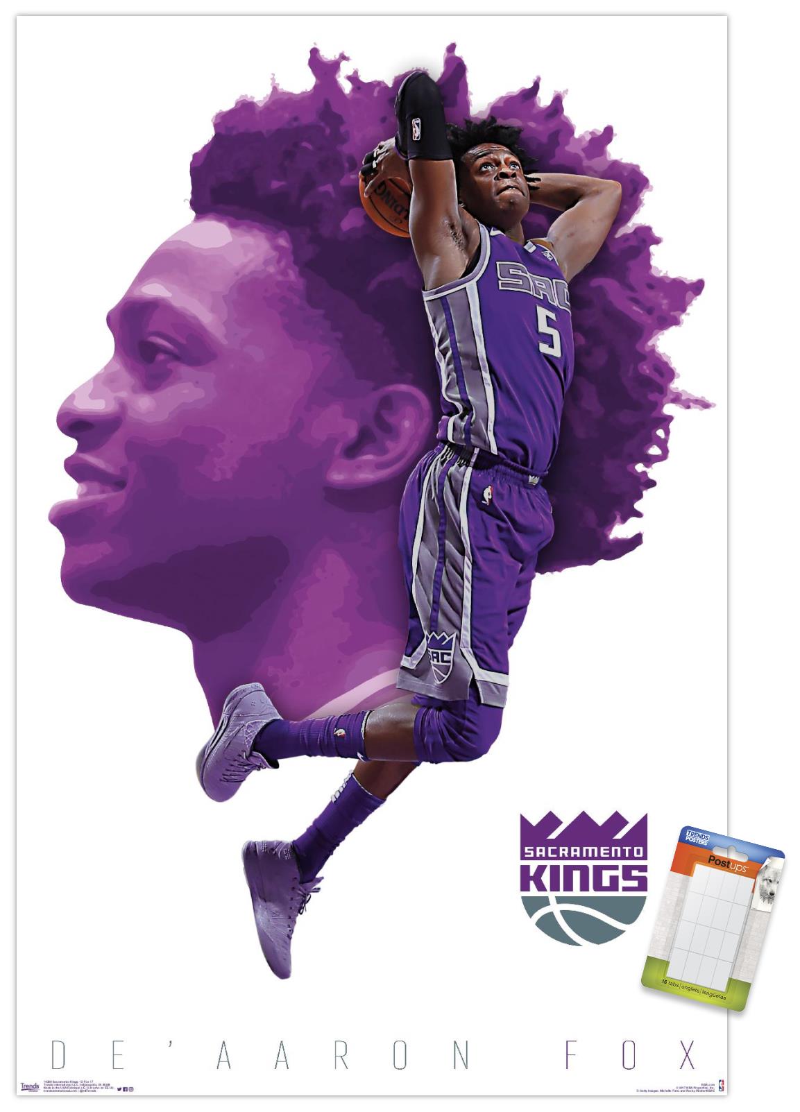 1153x1603  NBA Sacramento Kings - De'aaron Fox 17 Poster, 22.375 \ "x 34 \" - walmart.com