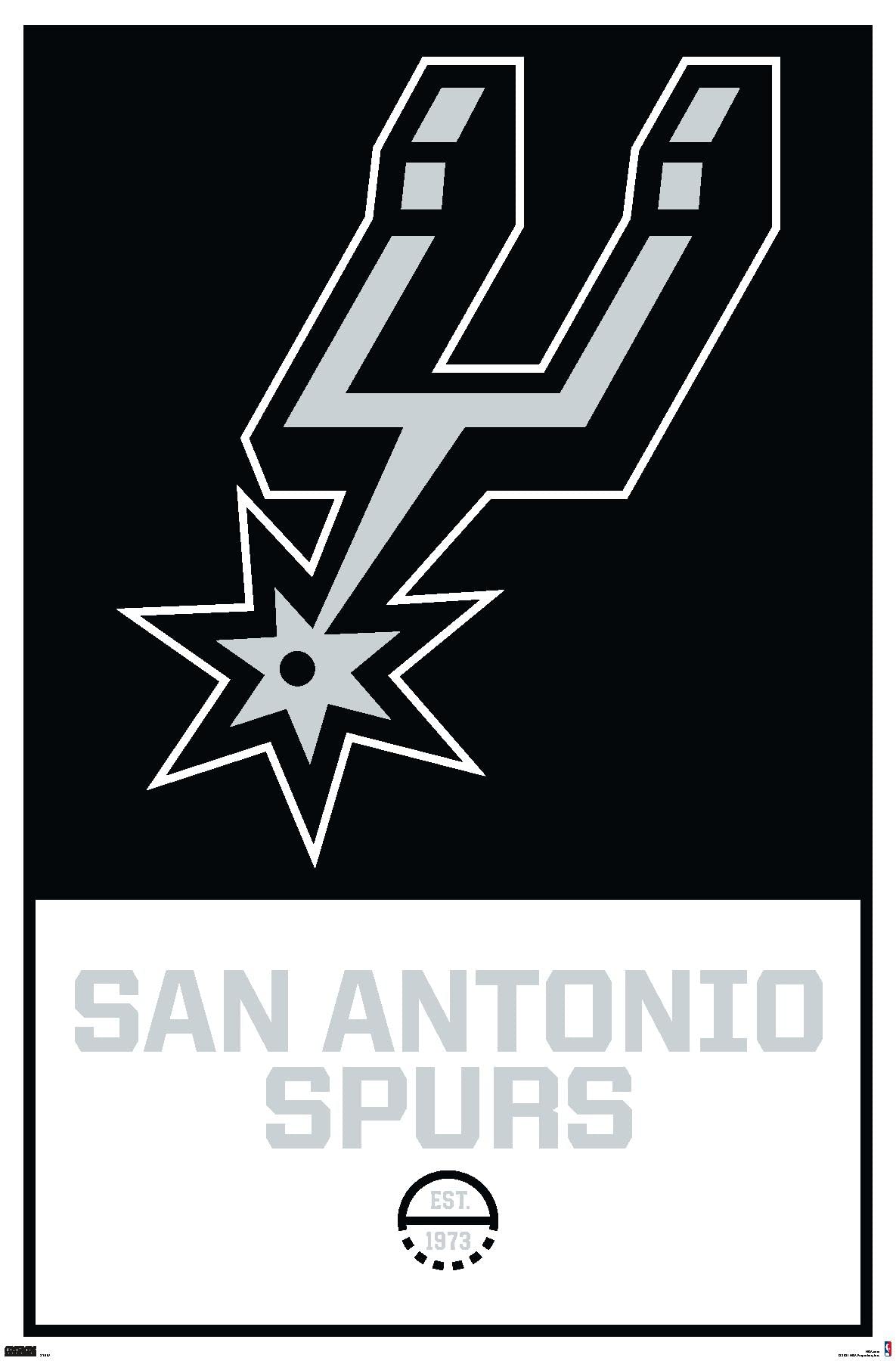 1185x1800  Amazon.com: Trends International NBA San Antonio Spurs - Logo 21 Poster, 22.375 \ "x 34 \