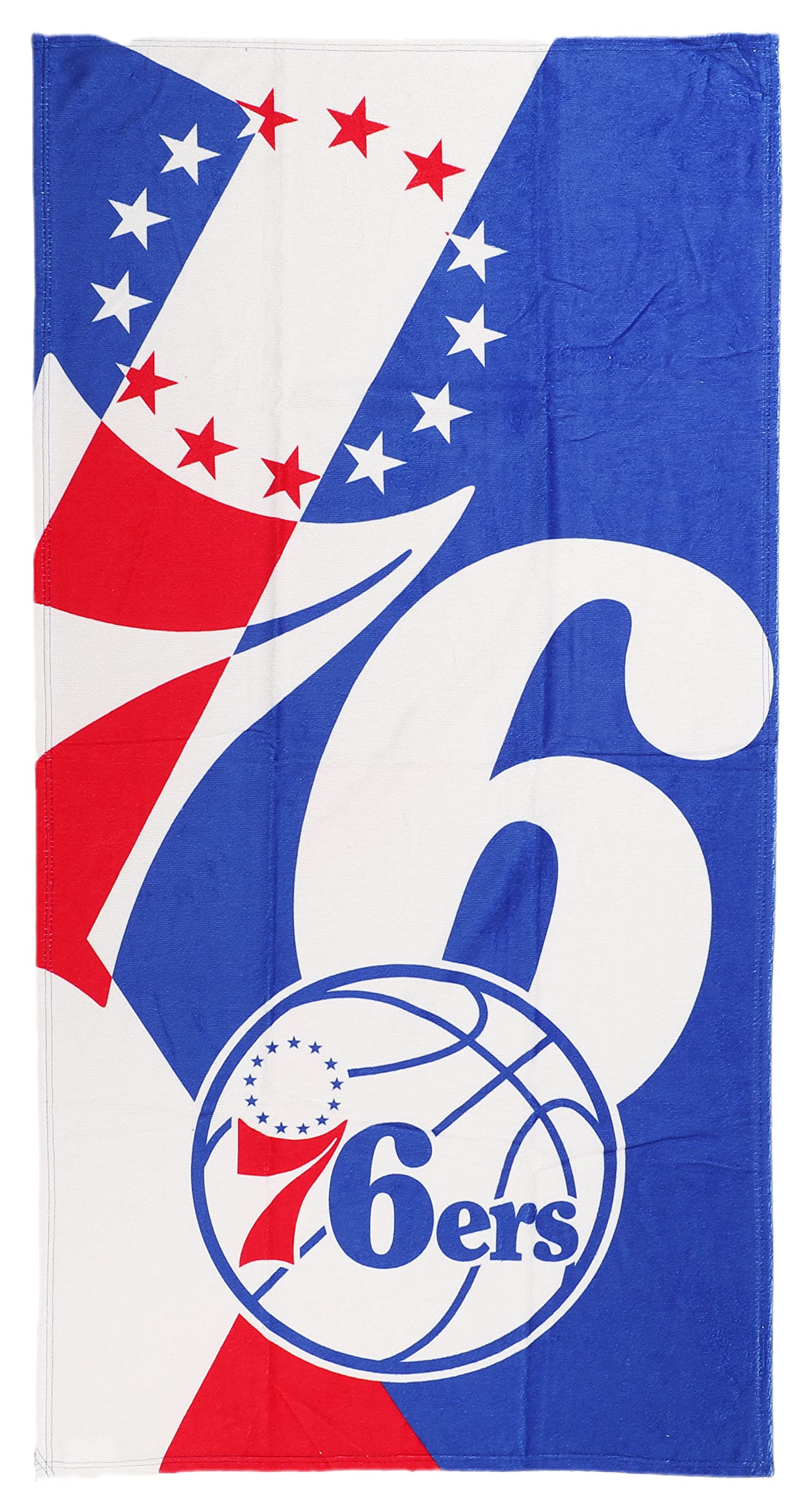 1355x2560  Северо -западная Филадельфия 76ers 30 x 60 -дюймовый пляжный полотенце, дизайн головоломки