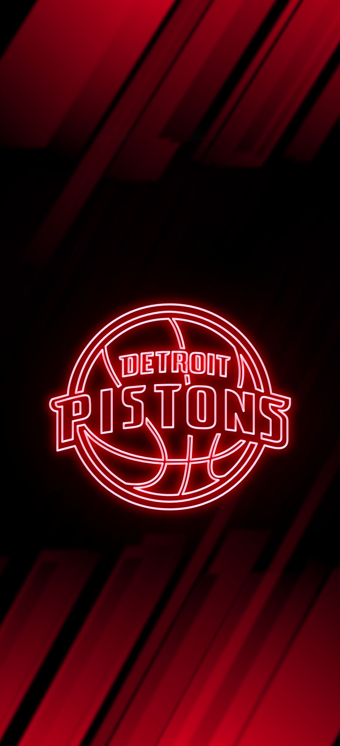 1140x2500  Детройтские поршни неоновые обои | Detroit Pistons, баскетбольные команды NBA, NBA