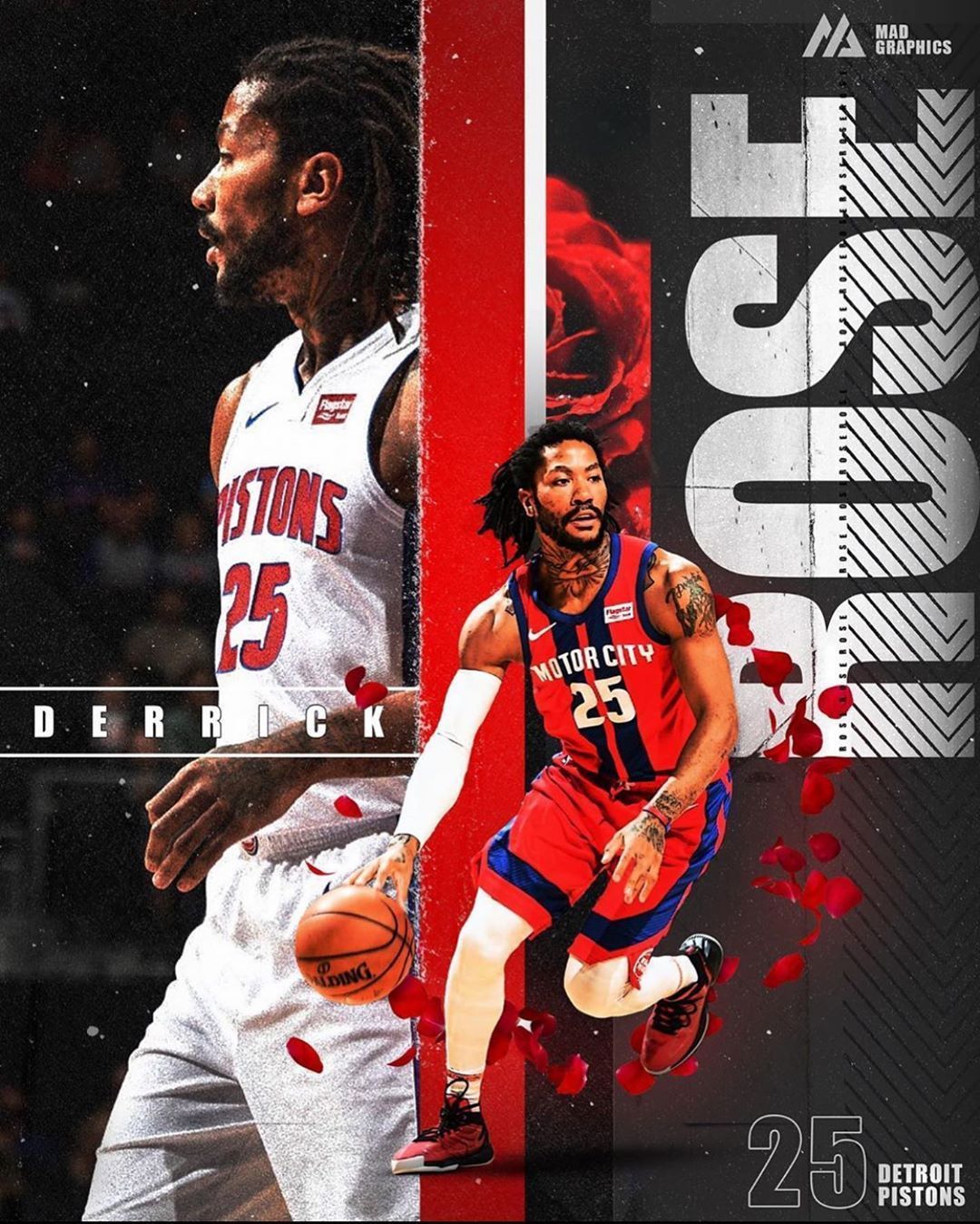 1080x1349  Derrick Rose Pistons обои - пещера обоев