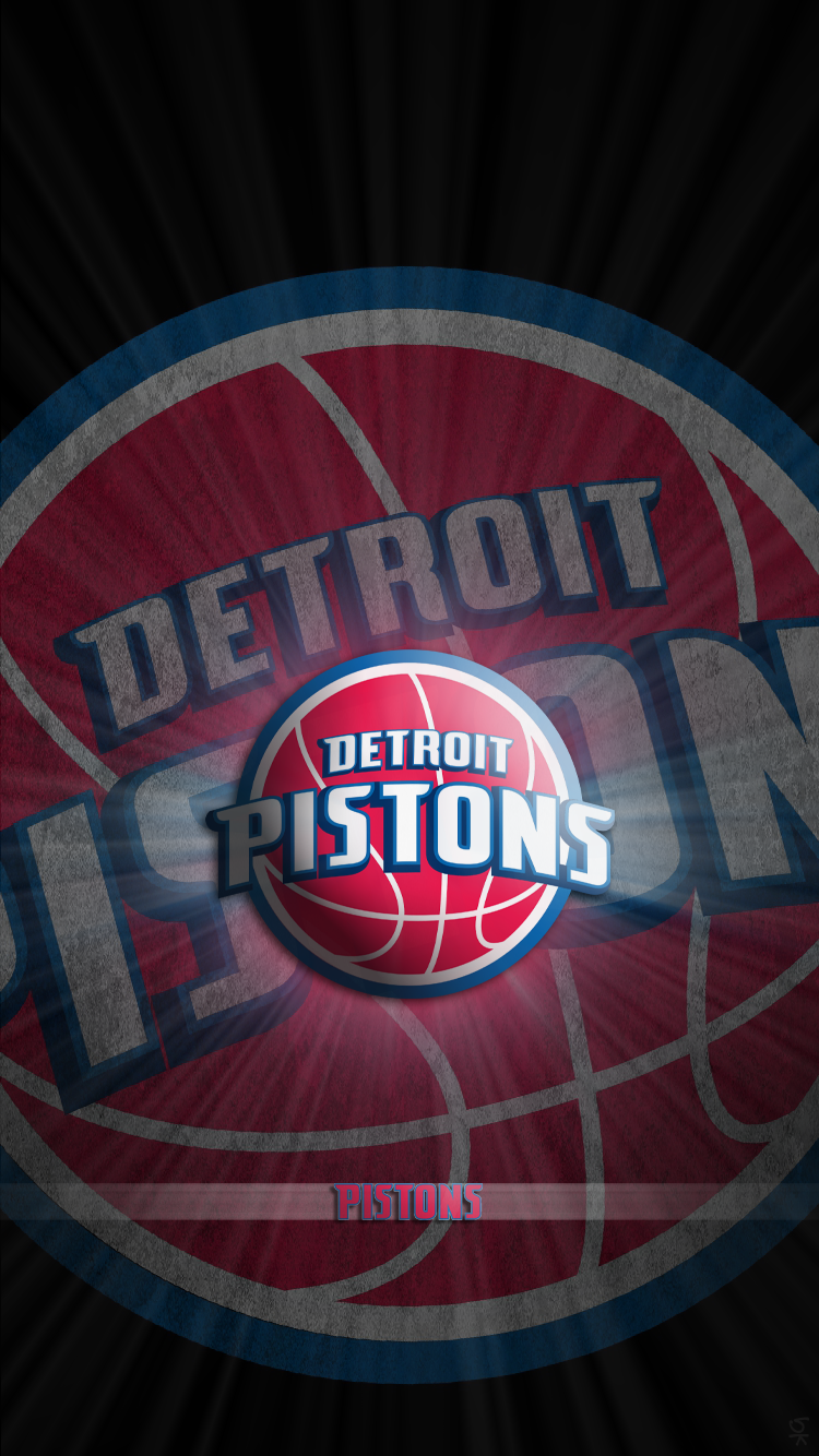 750x1334  Неоновые обои, сделанные @trxnton в Твиттере: R/Detroitpistons