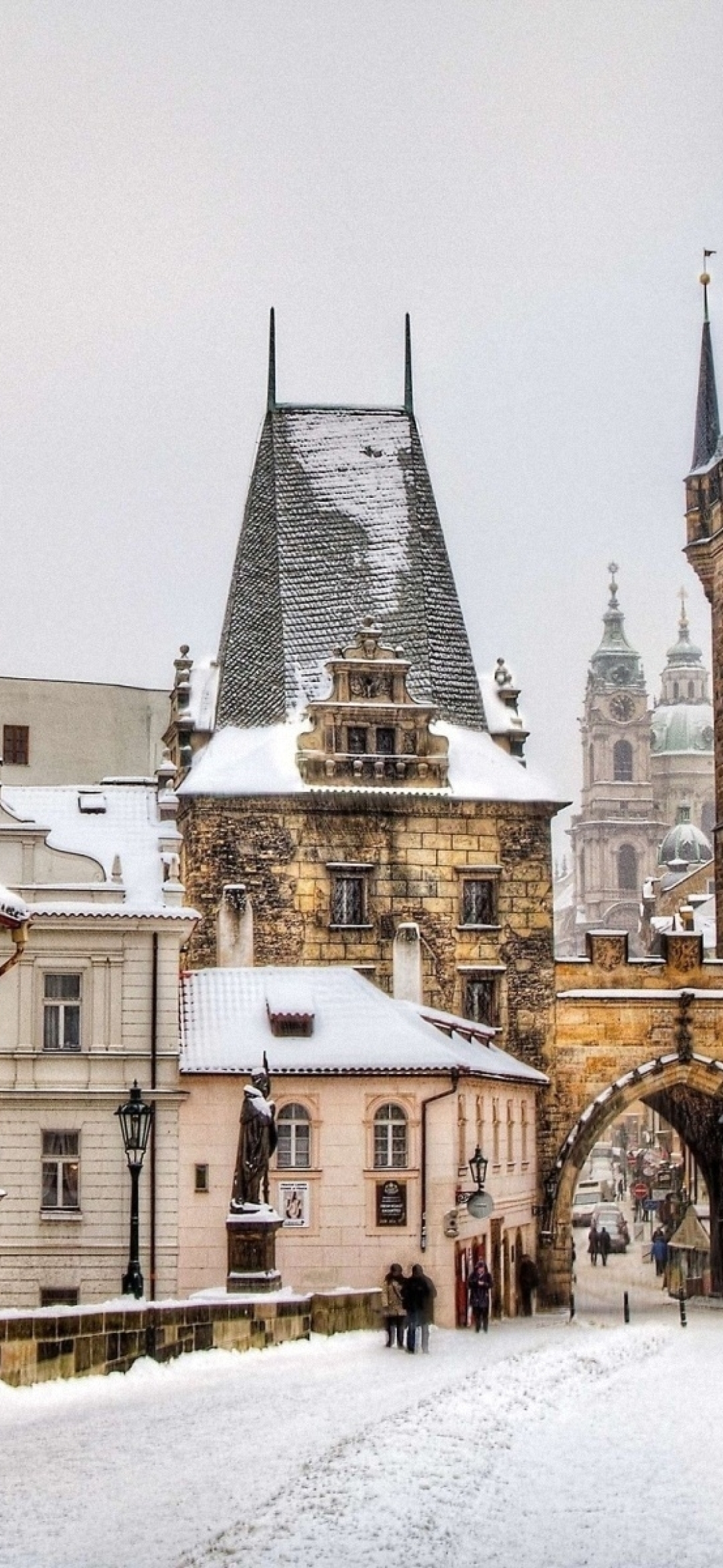 1080x2340  1080x2340 прага чешская республика зима 1080x2340 разрешение обои HD город 4K обои изображения и фон 