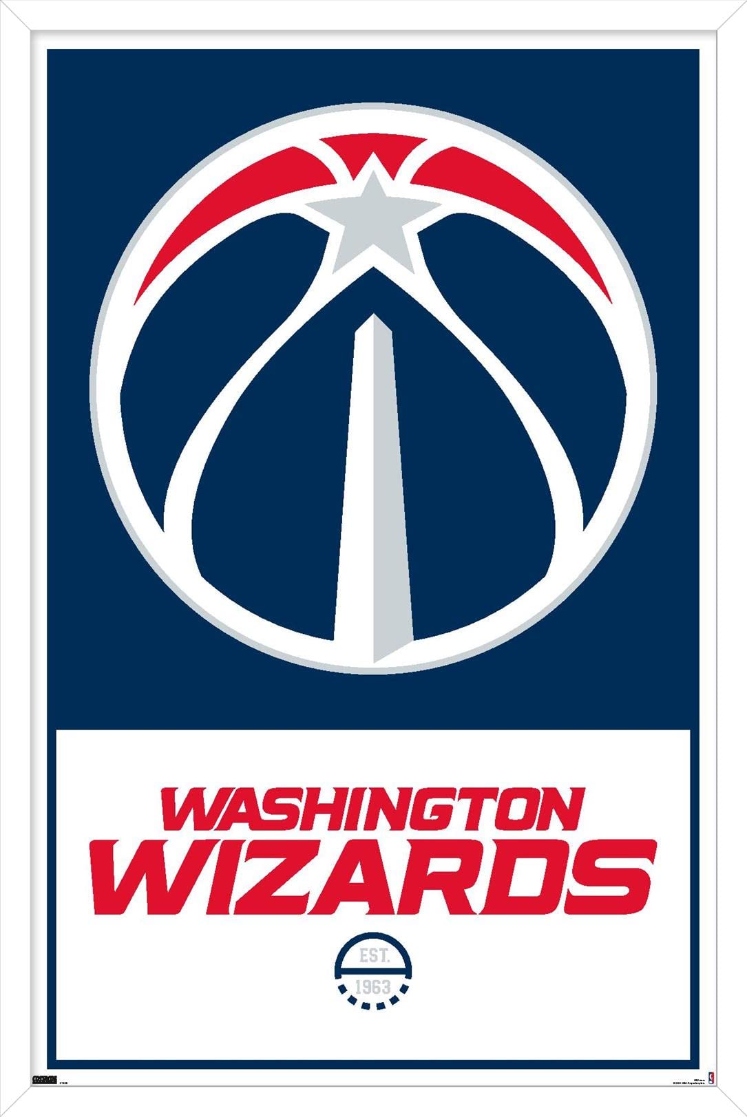 1085x1623  Amazon.com: Trends International NBA Washington Wizards - Logo 21 Poster, 14.725 \ "x 22.375 \
