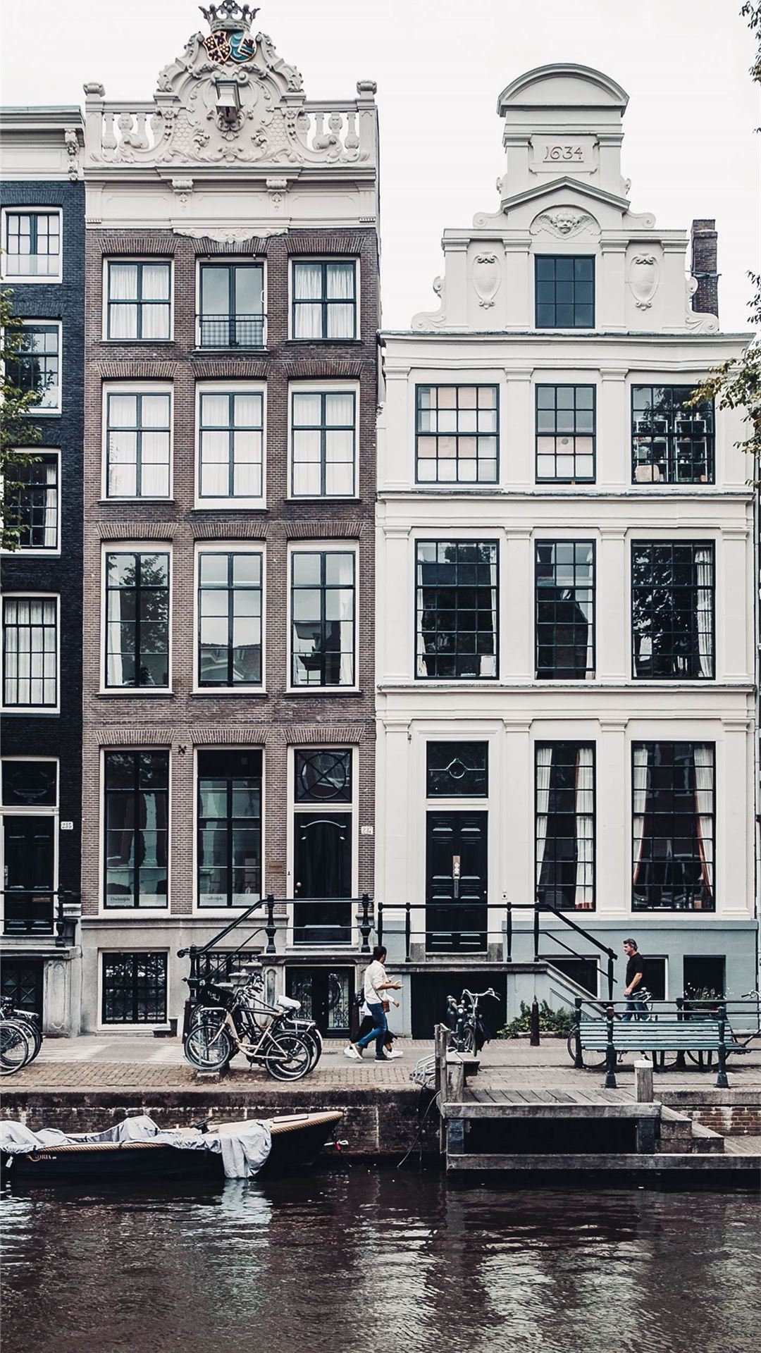 1080x1920  Pedestrians in Amsterdam Телефон для Android iPhone 8 Скачать бесплатно 