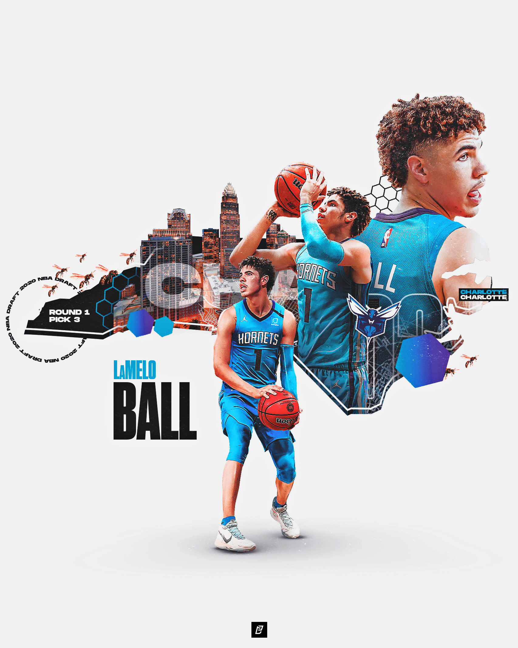1706x2133  Lamelo Ball X Шарлотта Хорнетс | Бьюс