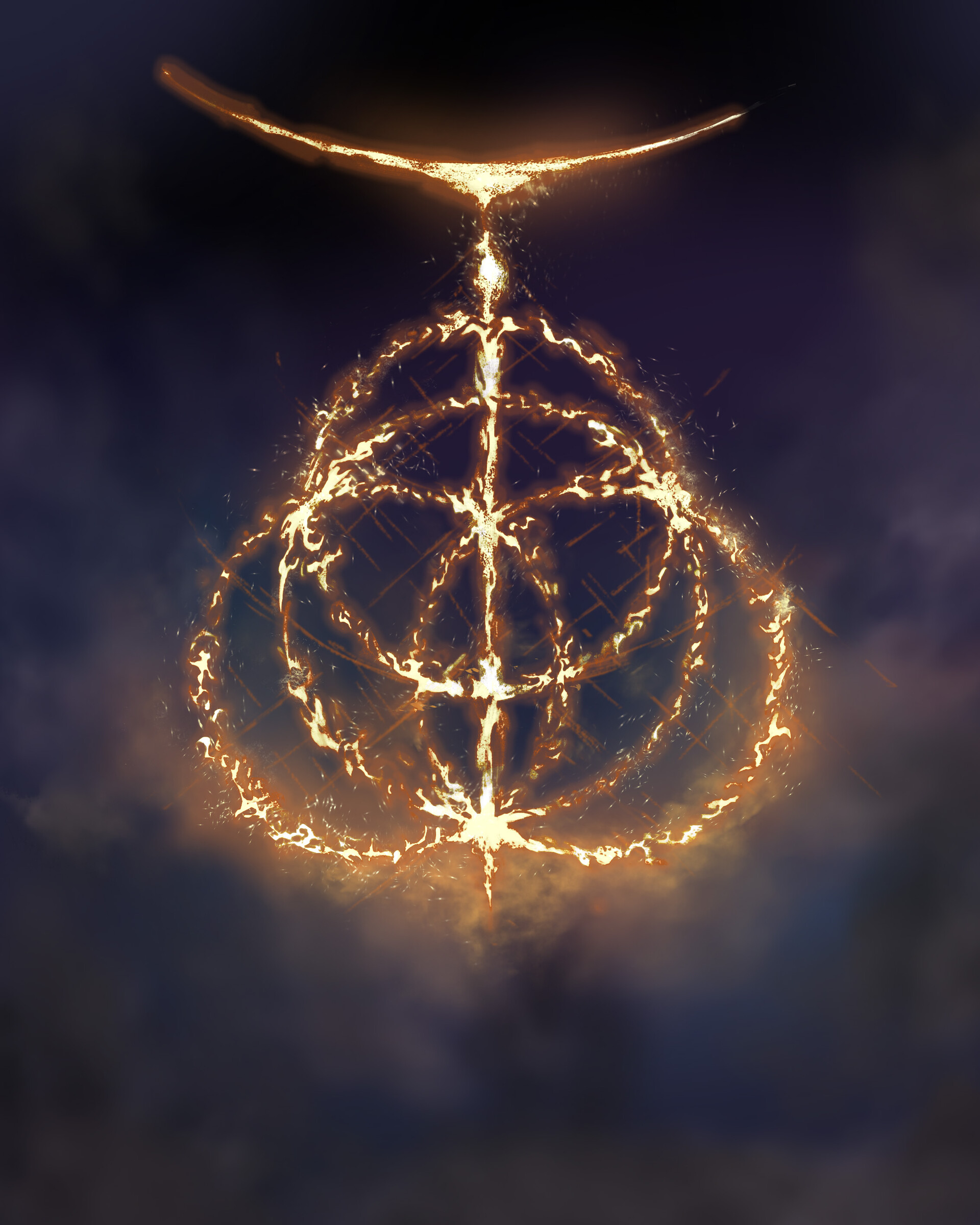 1920x2400  ArtStation - логотип Elden Ring