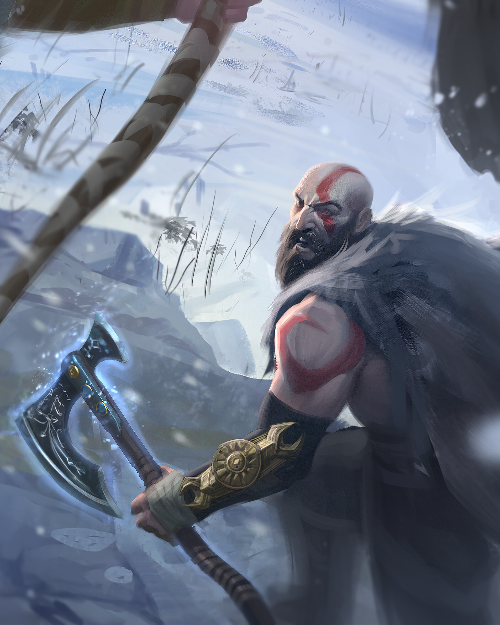 1905x2381  ArtStation - Kaptain Kuba God of War: Ragnarok Art Contest