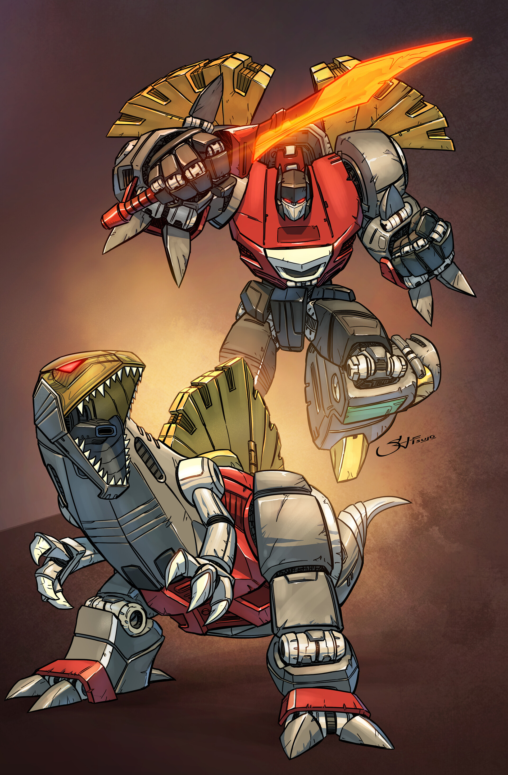 1920x2930  ArtStation - Transformers G1 Dinobot Design Design (Fan Art)