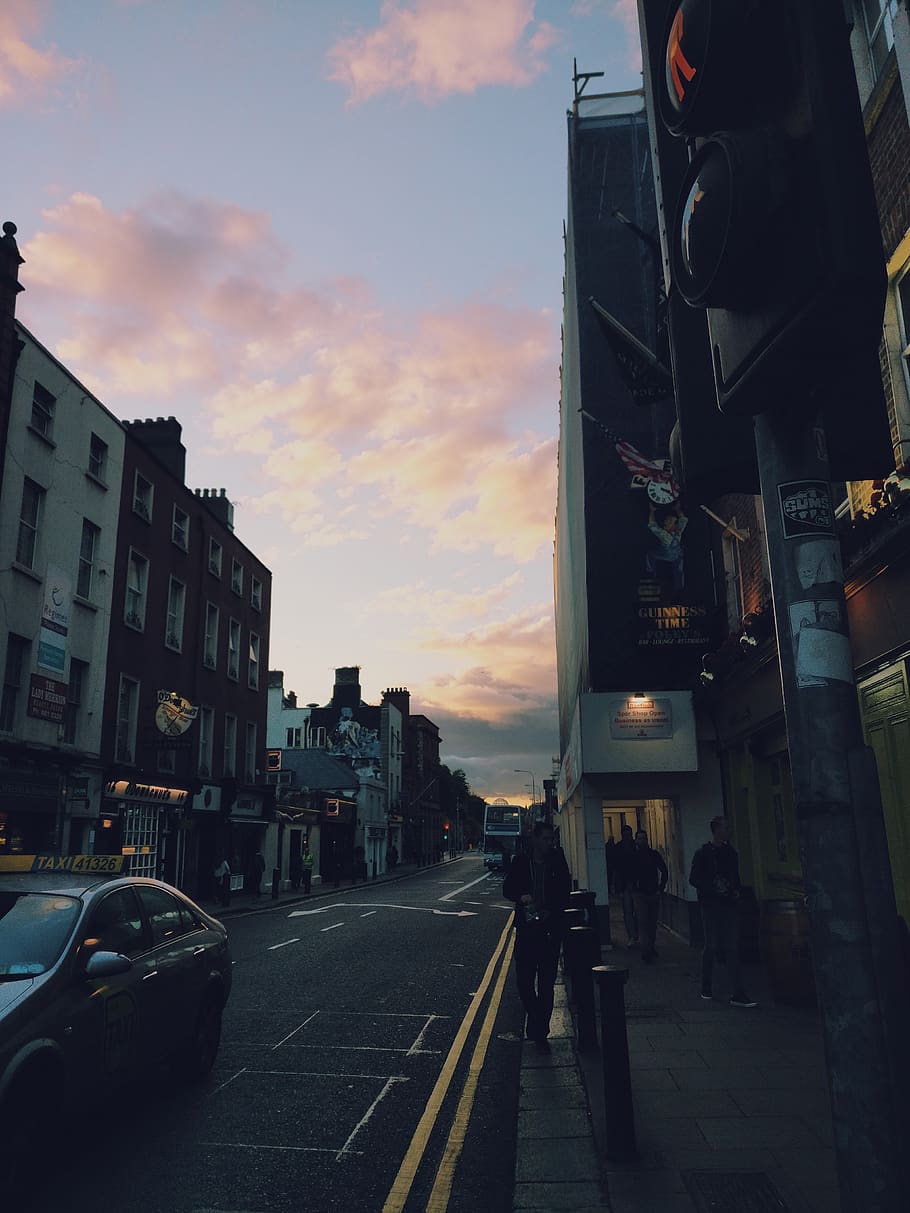 910x1213  HD обои: Ирландия дублин улица баггот более низкий закат прогулка домой vsco | Обои Flare