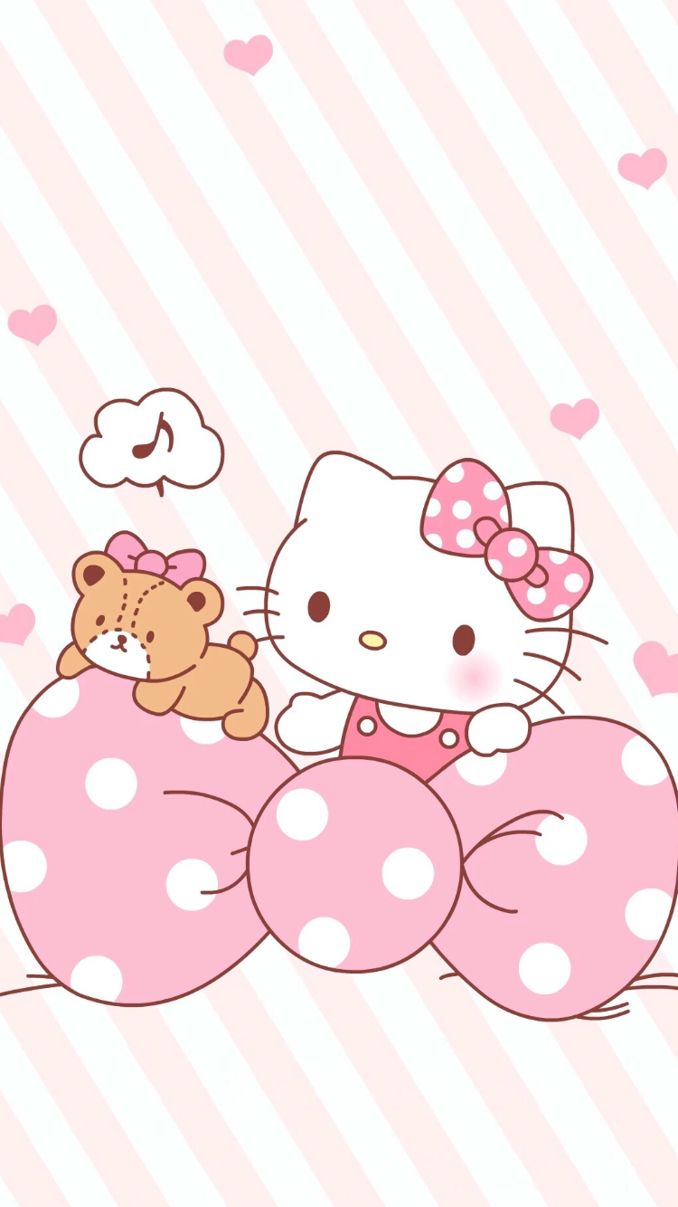 750x1334  46+] Hello Kitty милые обои - обои