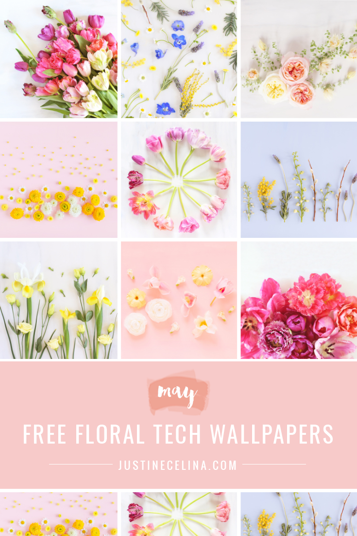735x1102  May Digital Blooms Roundup | 11 бесплатных технических обоев - JustineCelina