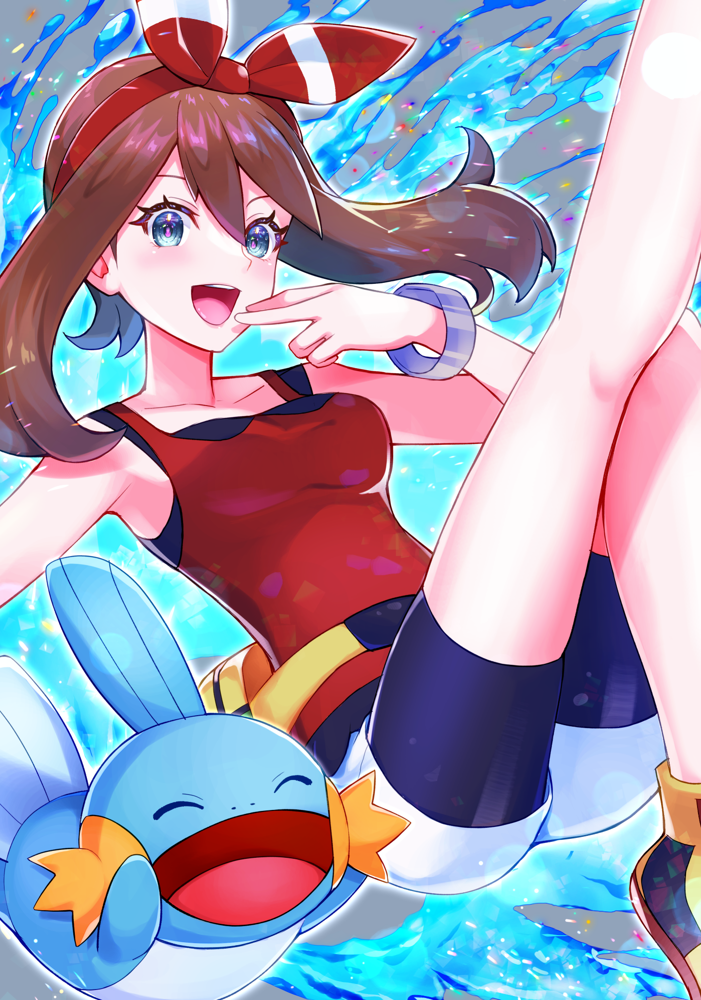 1406x2005  Аниме аниме девушки Pokemon May Pokemon Twintails Brunette Solo Artwork