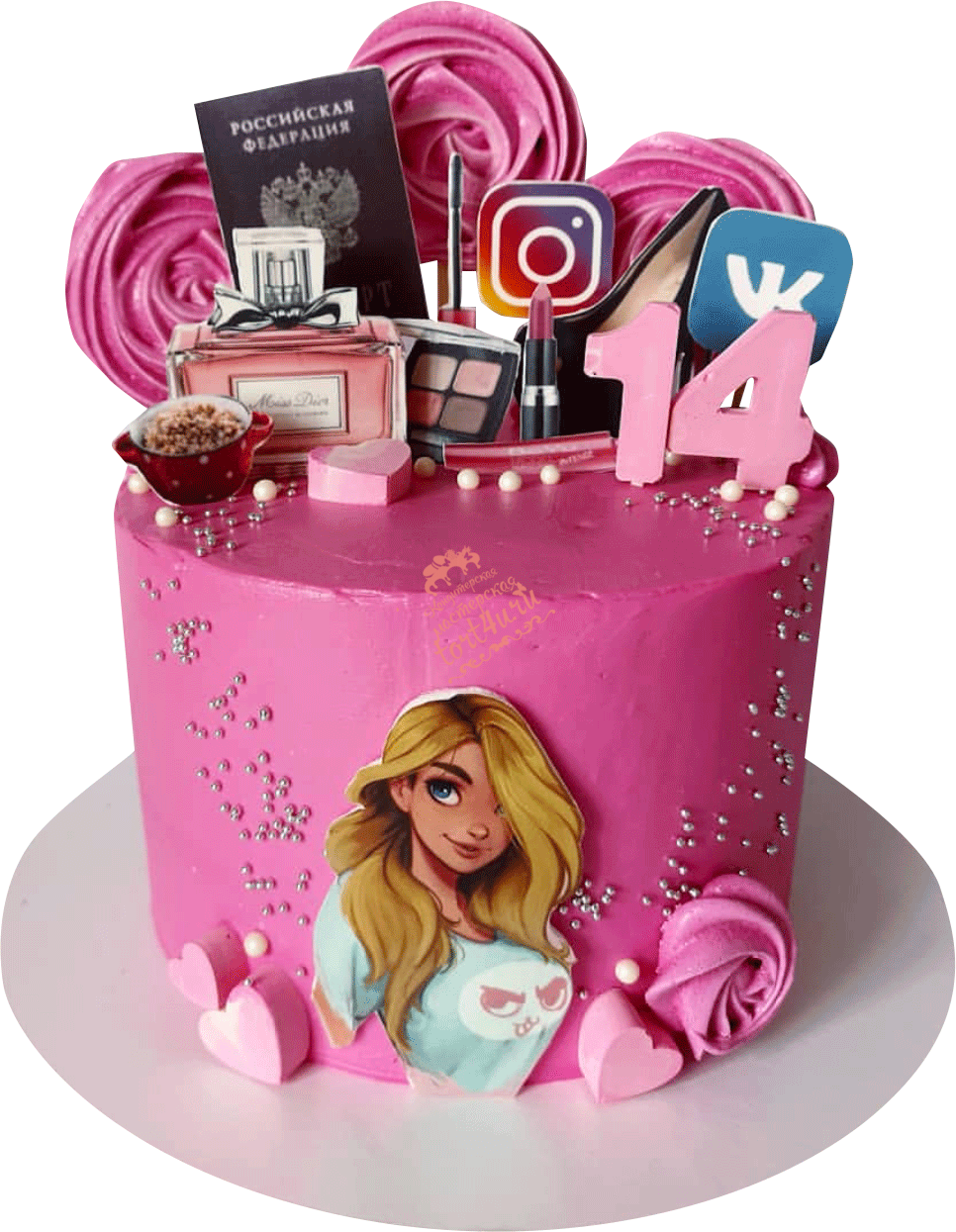 966x1245  Тортик на 14 лет девочке - 72 photo