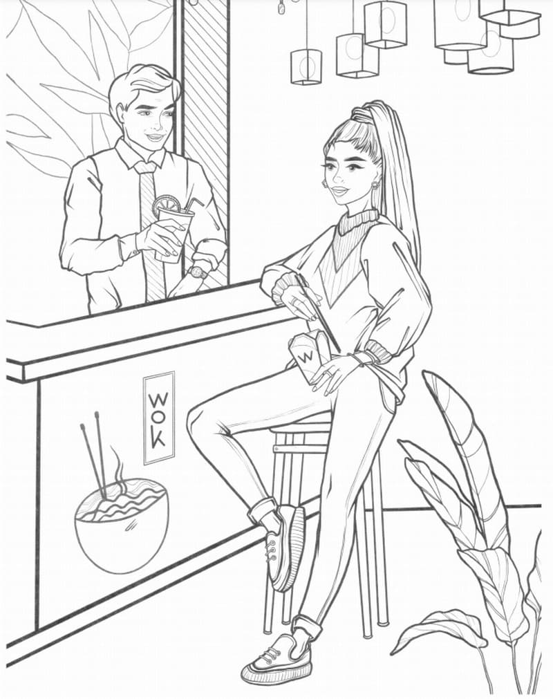 800x1011  Раскраски для девочек 14 лет. Распечатать бесплатно