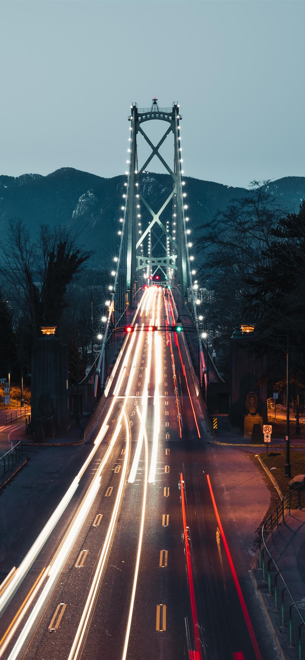 1242x2688  Lions Gate Bridge Ванкувер Канада iPhone X Обои Скачать бесплатно