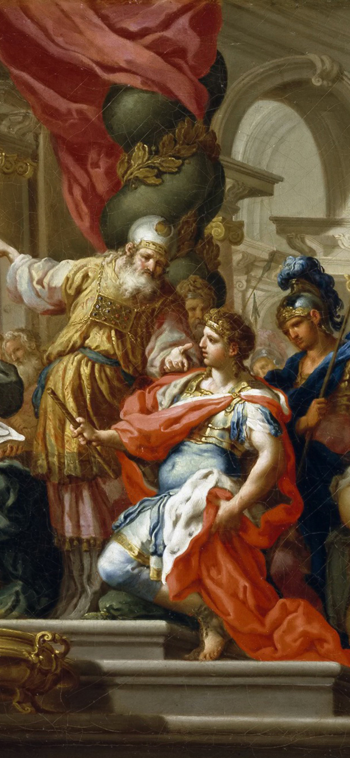 1170x2532  Александр Великий в Храме Иерусалимского холста при печати Конка Себастьяно обои для iPhone 12 Pro