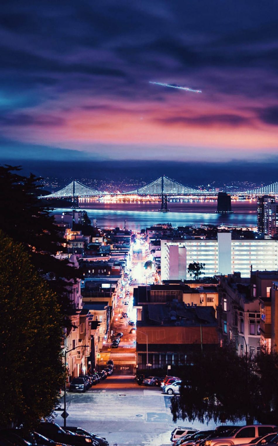 950x1520  San Francisco USA Night Click 4K Ultra HD Mobile Wallpaper