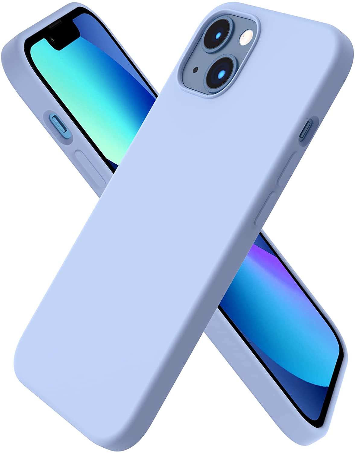 1177x1500  Совместим с iPhone 13 Case 6.1, Slim Liquid Silicone 3 слои с полным покрытым мягким гелевым резиновым чехлом 6,1 дюйма с светом - Walmart.com