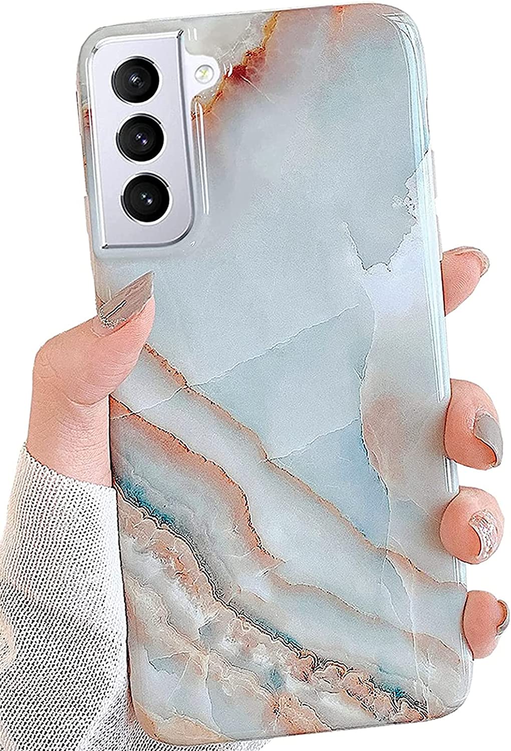 1020x1500  Купить J.West для Samsung Galaxy S21 Fe Case 5G 6,4 дюйма, роскошный серый мрамор дизайн графики срез Agate Stone Ultra Slim Thin Thin Bumper мягкий резиновый TPU Silicone защитный чехол для женщин для женщин