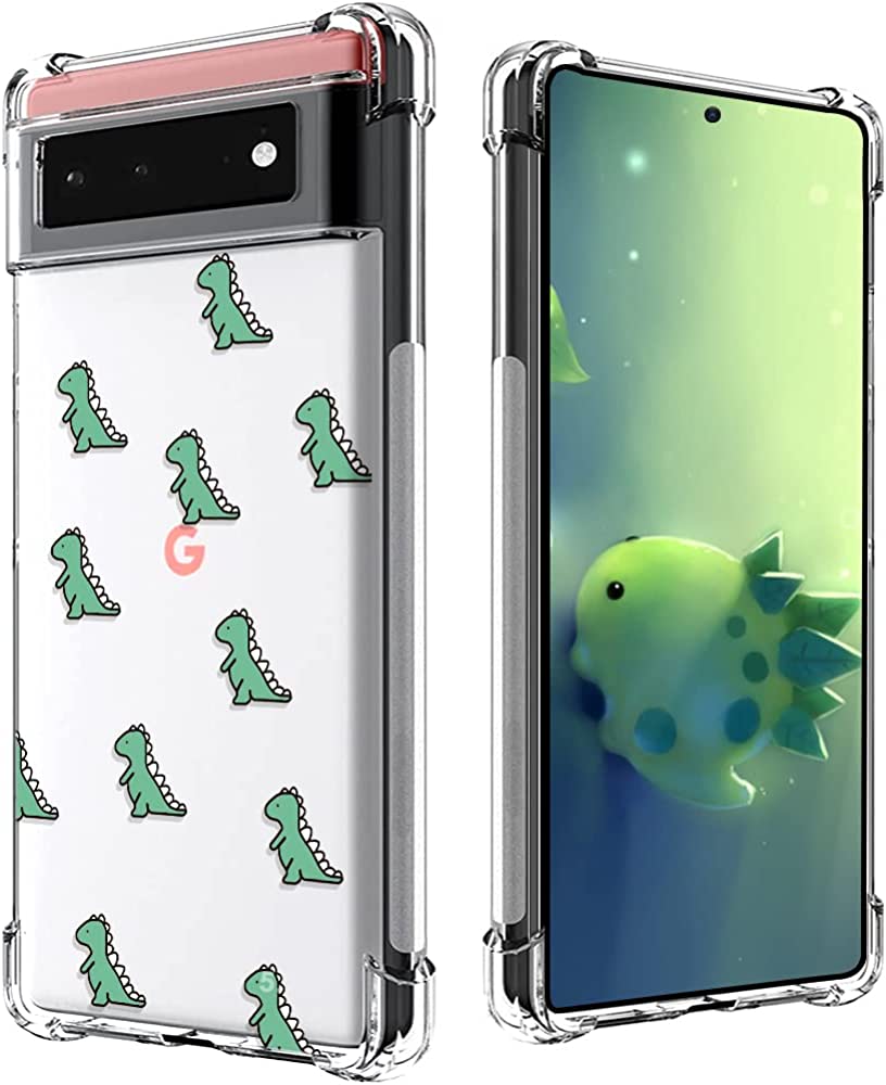 816x1000  Amazon.com: Eypure Case для Google Pixel 6 6,4 дюйма, милый дизайн динозавра мягкий TPU амортизирующий шок -защитный телефон для Pixel 6 - Симпатичный динозавр 04#: Сотовые телефоны \ U0026 Аксессуары