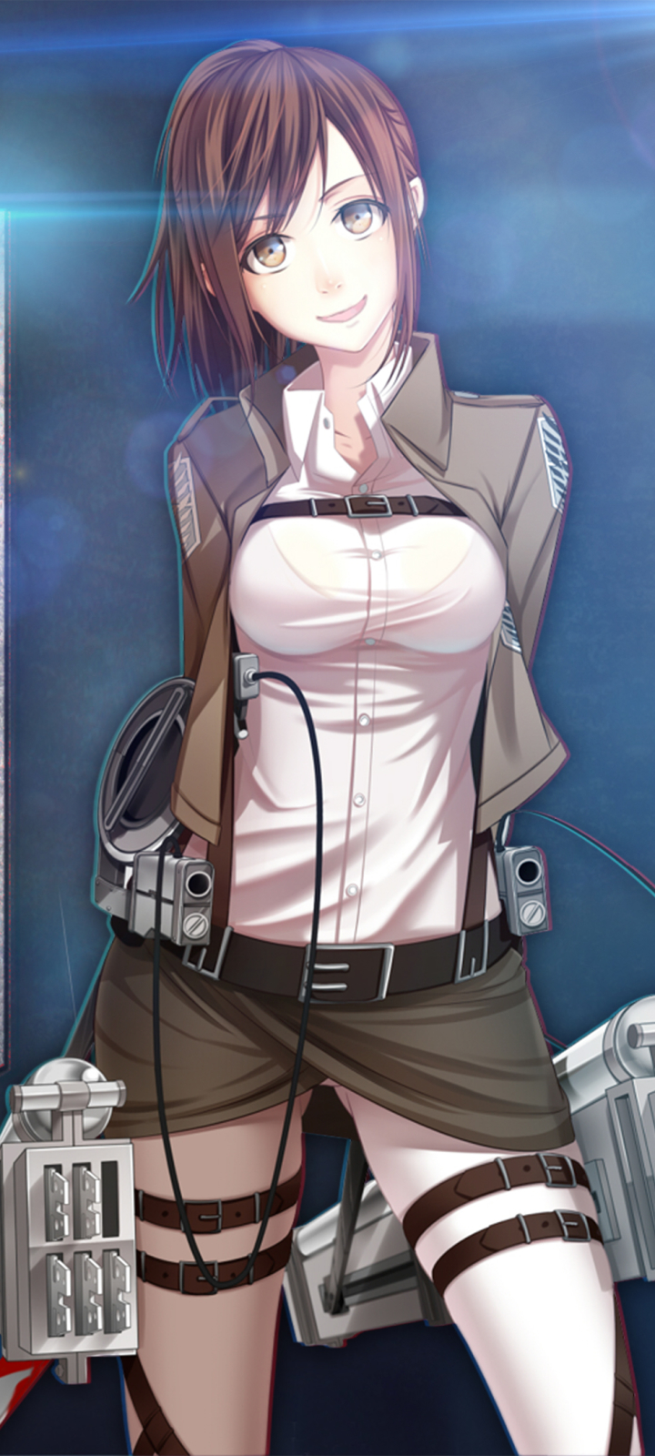 720x1600  Мобильные обои: аниме, карие глаза, коричневые волосы, атака на Титана, саша блузка, разведка Легион, 1177535 Скачать картинку бесплатно.