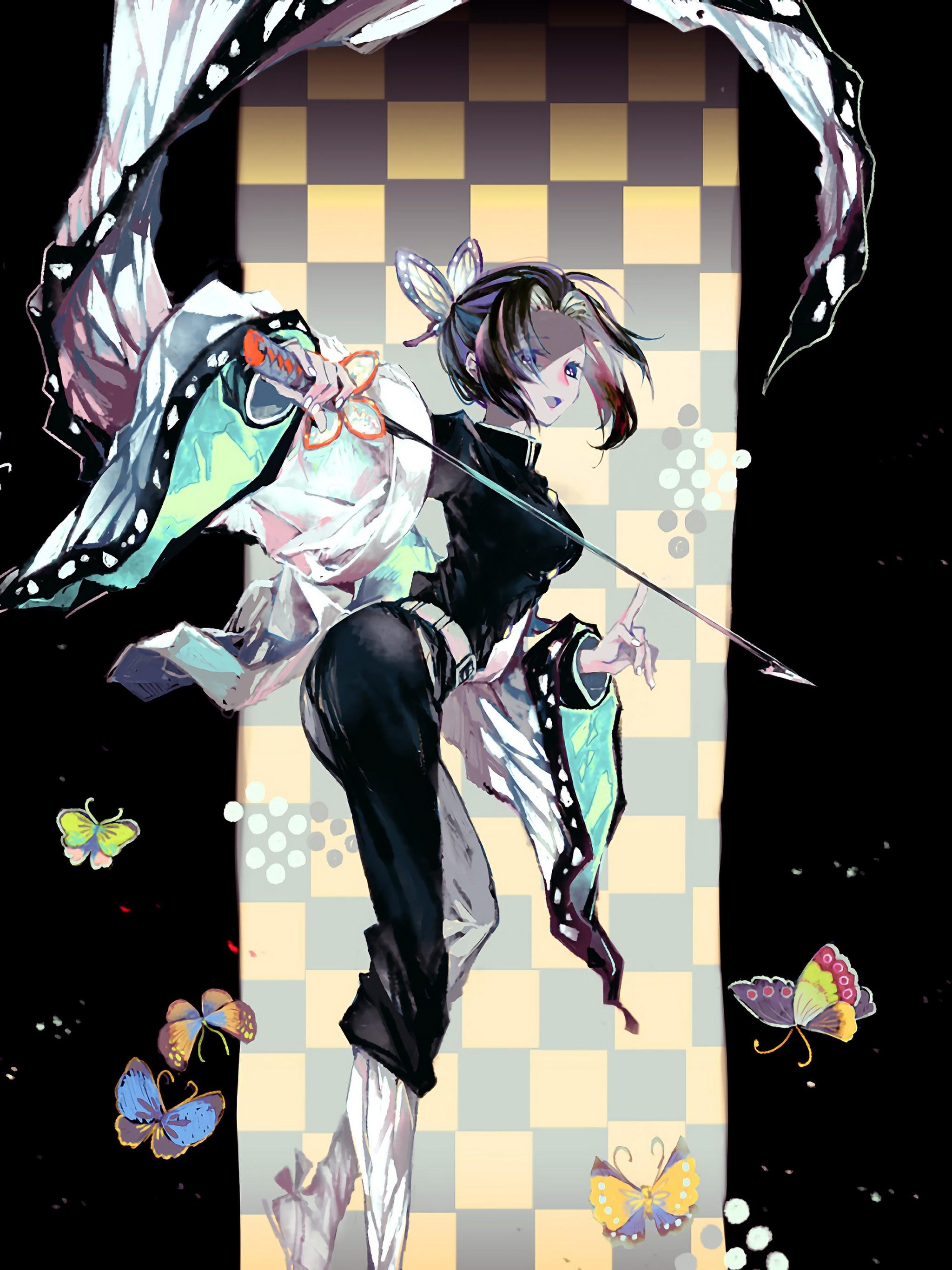 2048x2732  Обои Kochou Shinobu - пещера обоев