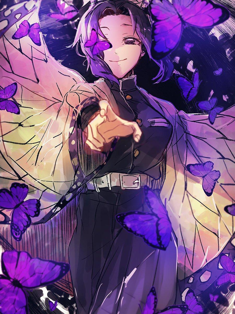 900x1200  Shinobu Kochou Anime 4K обои - пещера обоев