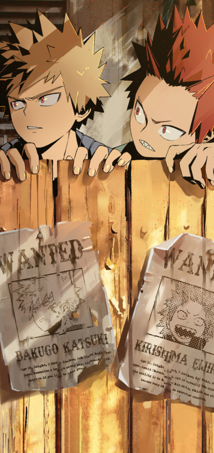 720x1520  Мобильные обои: аниме, Кацуки Бакугу, мой герой академия, Эйджиро Киришима, 1168772 Скачать картинку бесплатно.