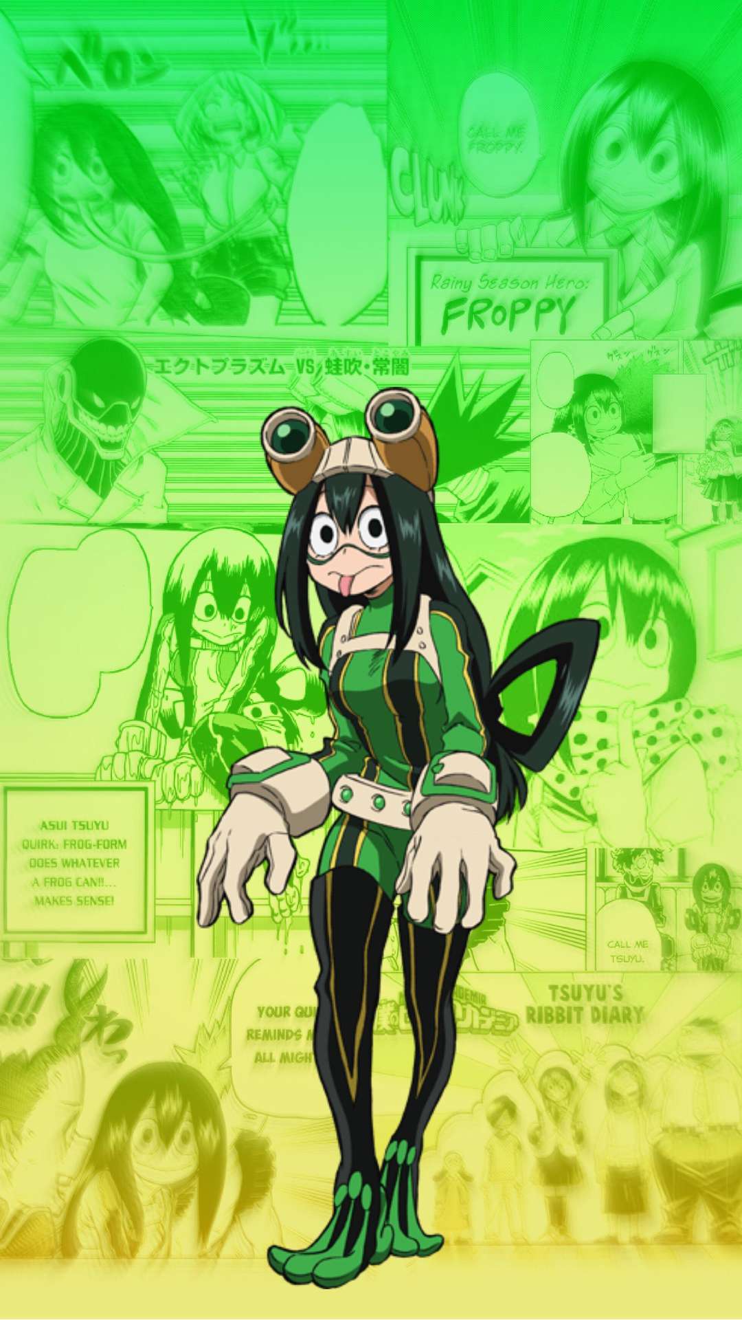 1080x1920  13+ Tsuyu Asui обои для iPhone и Android от Robert Berry