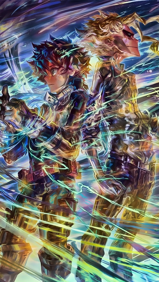 680x1200  Тошинори Яги и Изуку Мидория из моего героя Академия Аниме обои Full HD ID: 3955