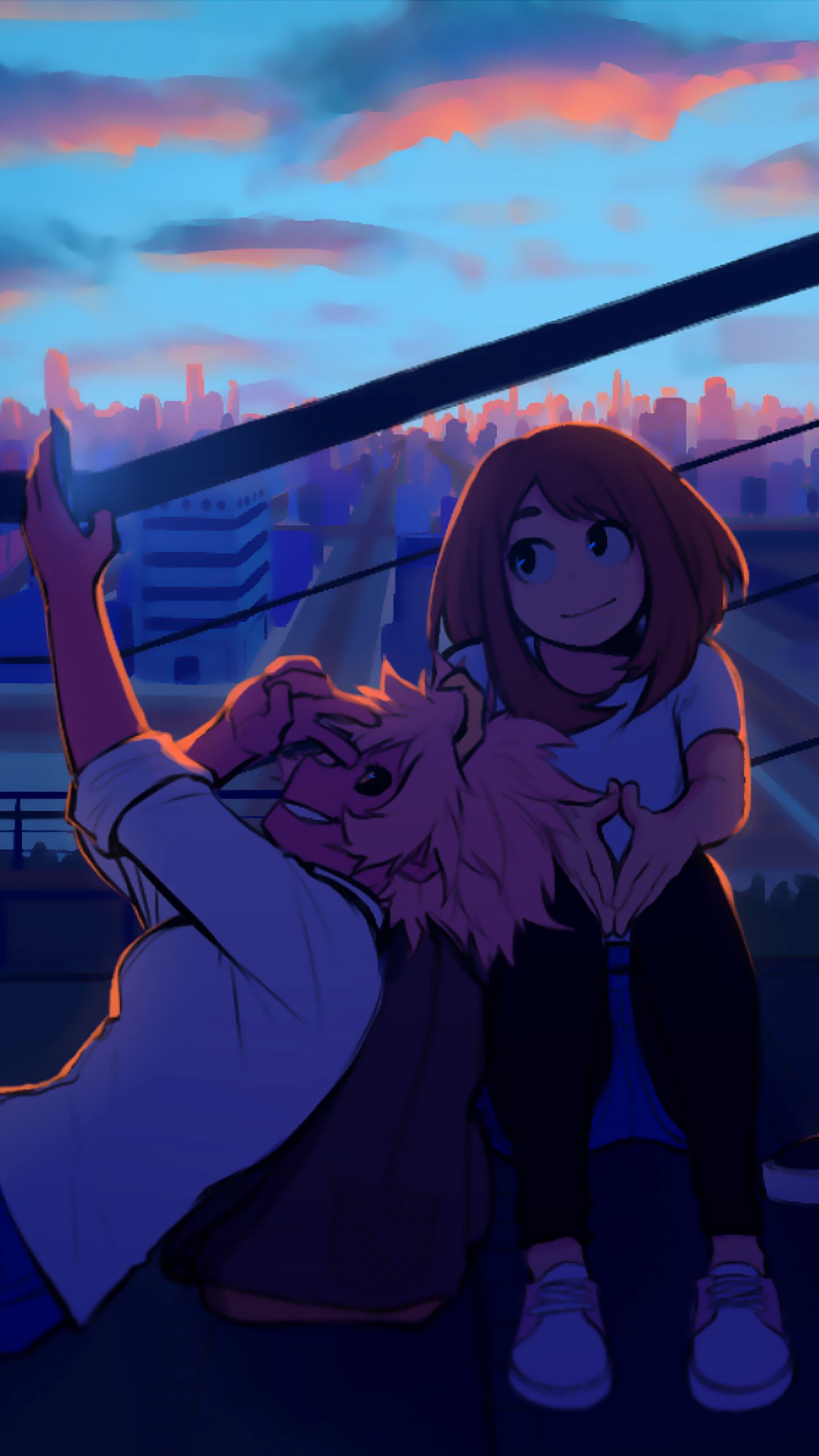 1440x2560  HD настольные обои: аниме, мой герой академия, Ochaco Uraraka, Mina Ashido Скачать бесплатно картинку #1141621