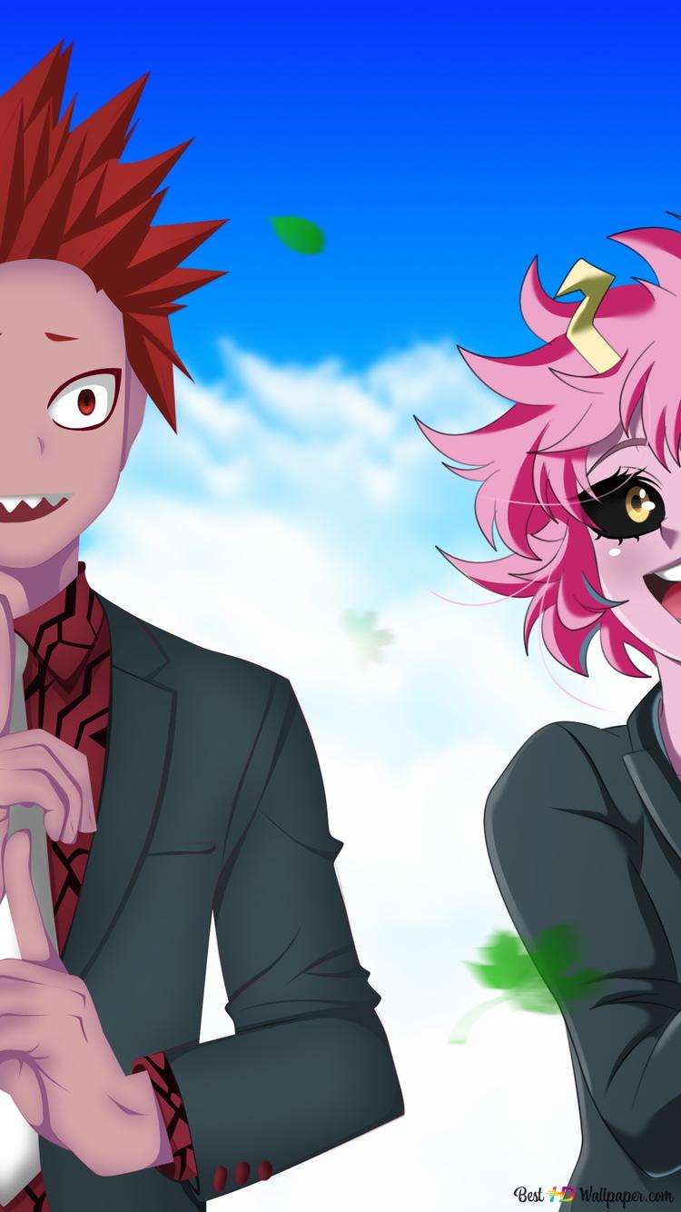 750x1334  Eijiro kirishima \ u0026 mina ashido 2k обои скачать