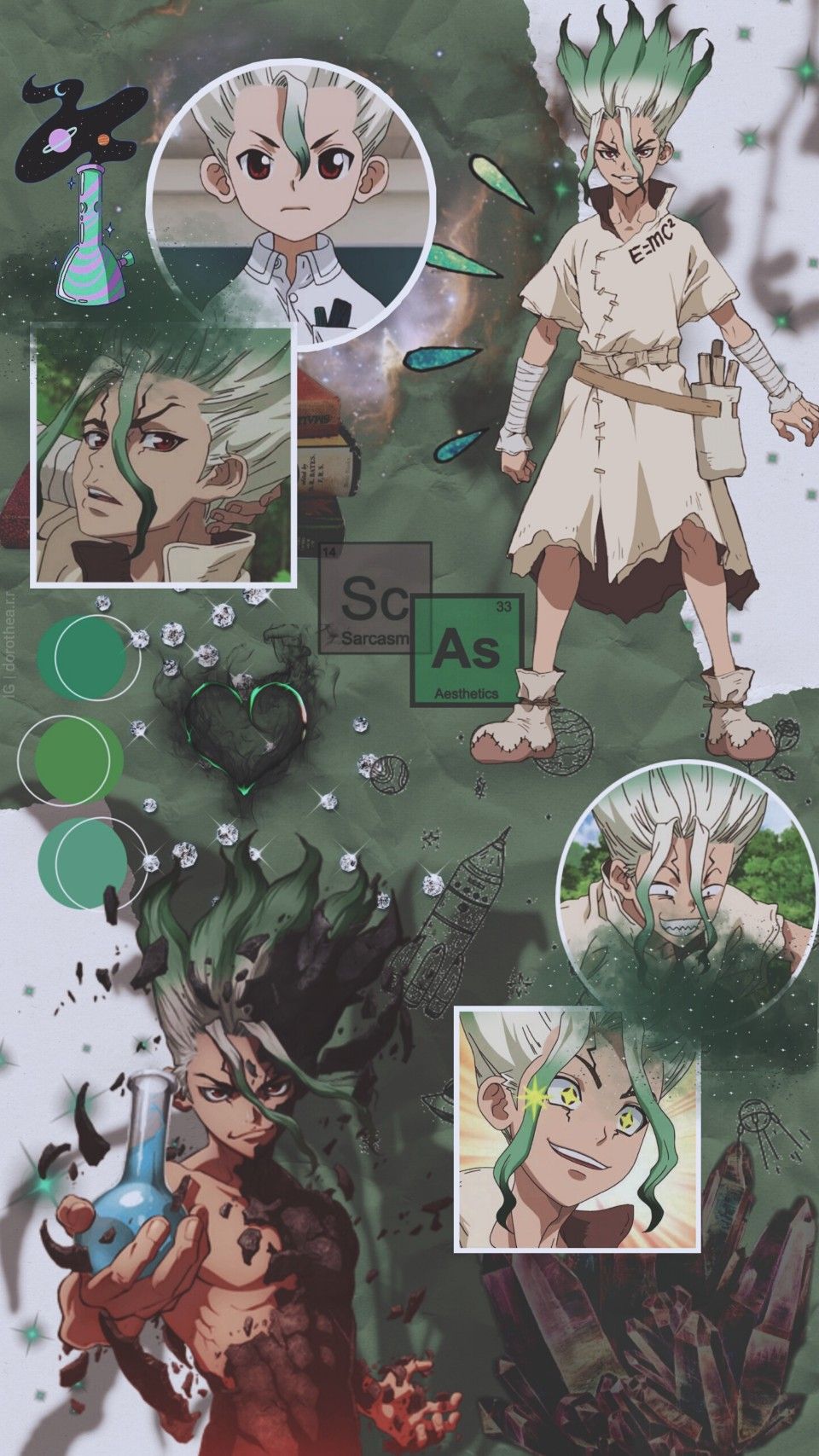 Сенку Ишигами обои на телефон