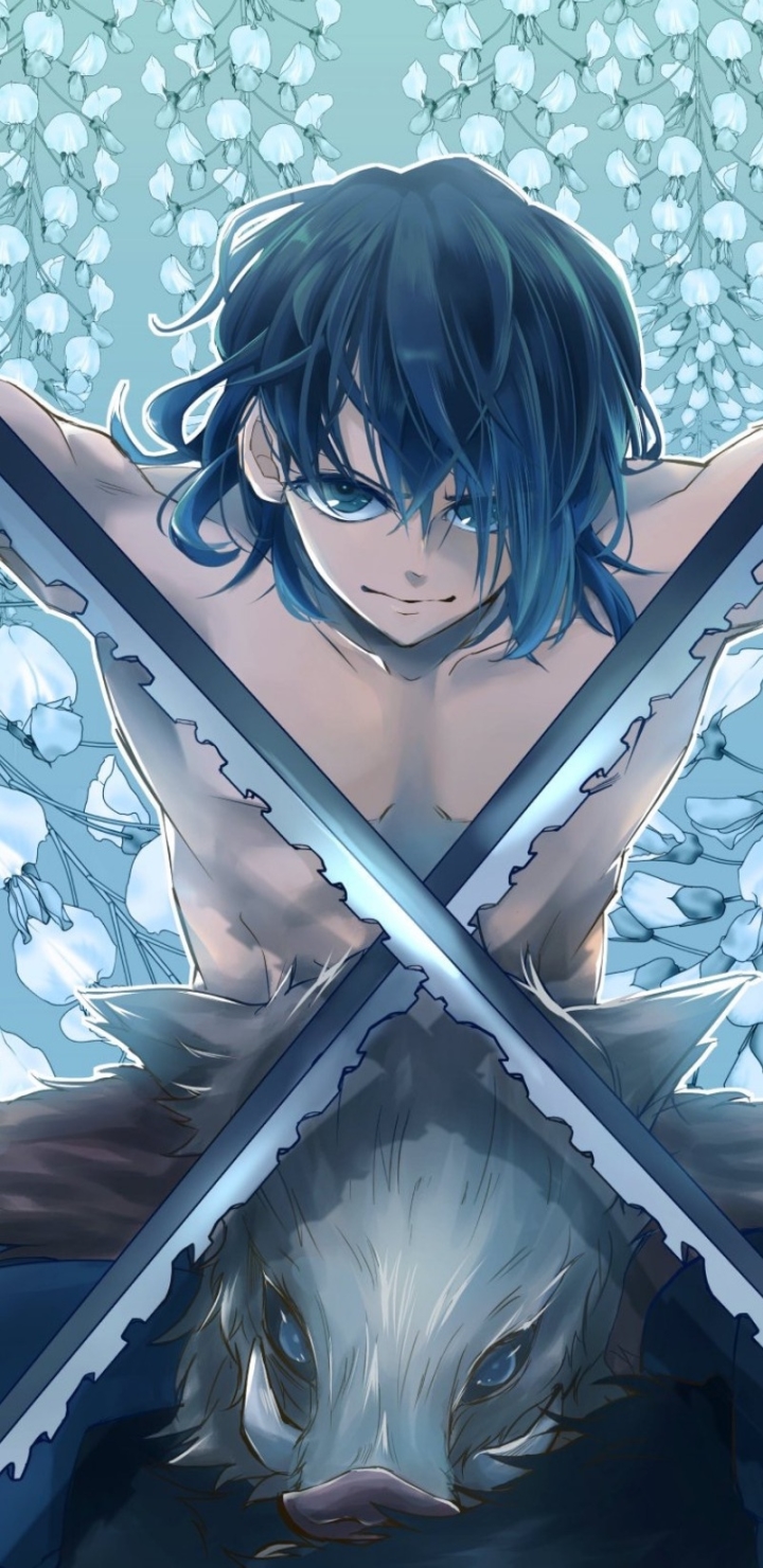 720x1480  Мобильные обои: аниме, демоны Slayer: Kimetsu no Yaiba, Inosuke hashibira, 1369372 Скачать картинку бесплатно.